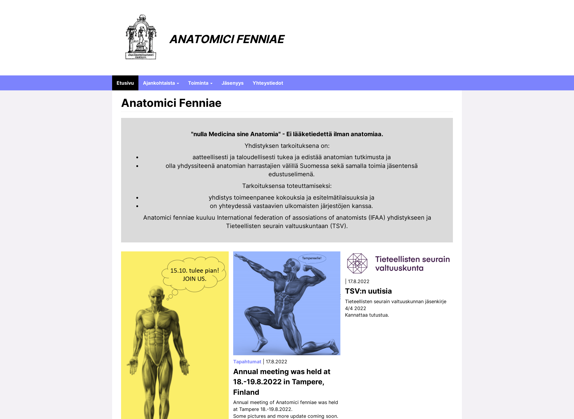 Screenshot for anatomicifenniae.fi