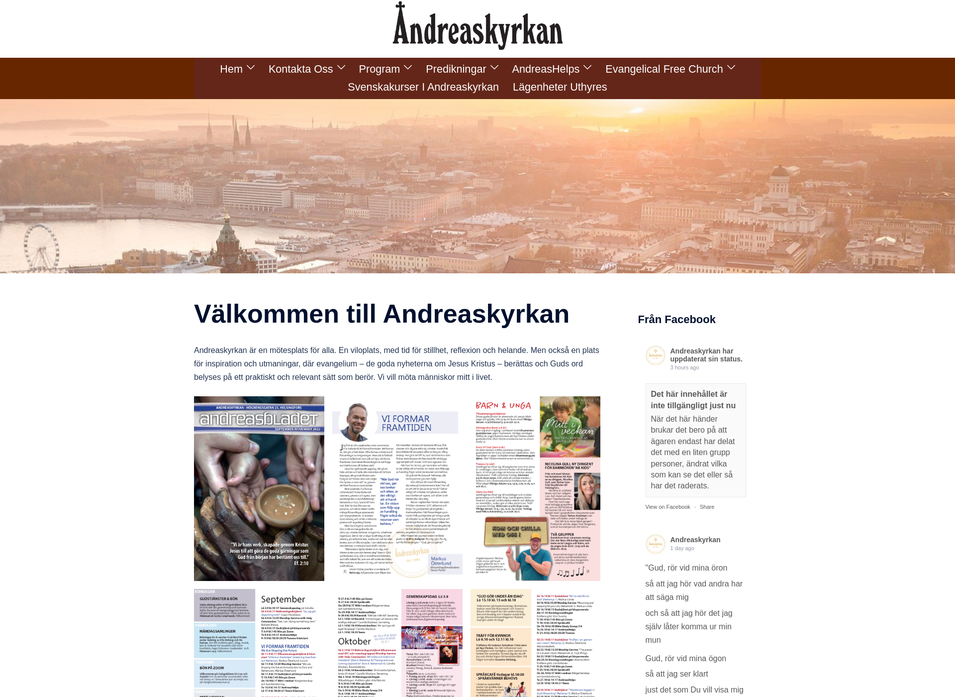 Screenshot for andreaskyrkan.fi