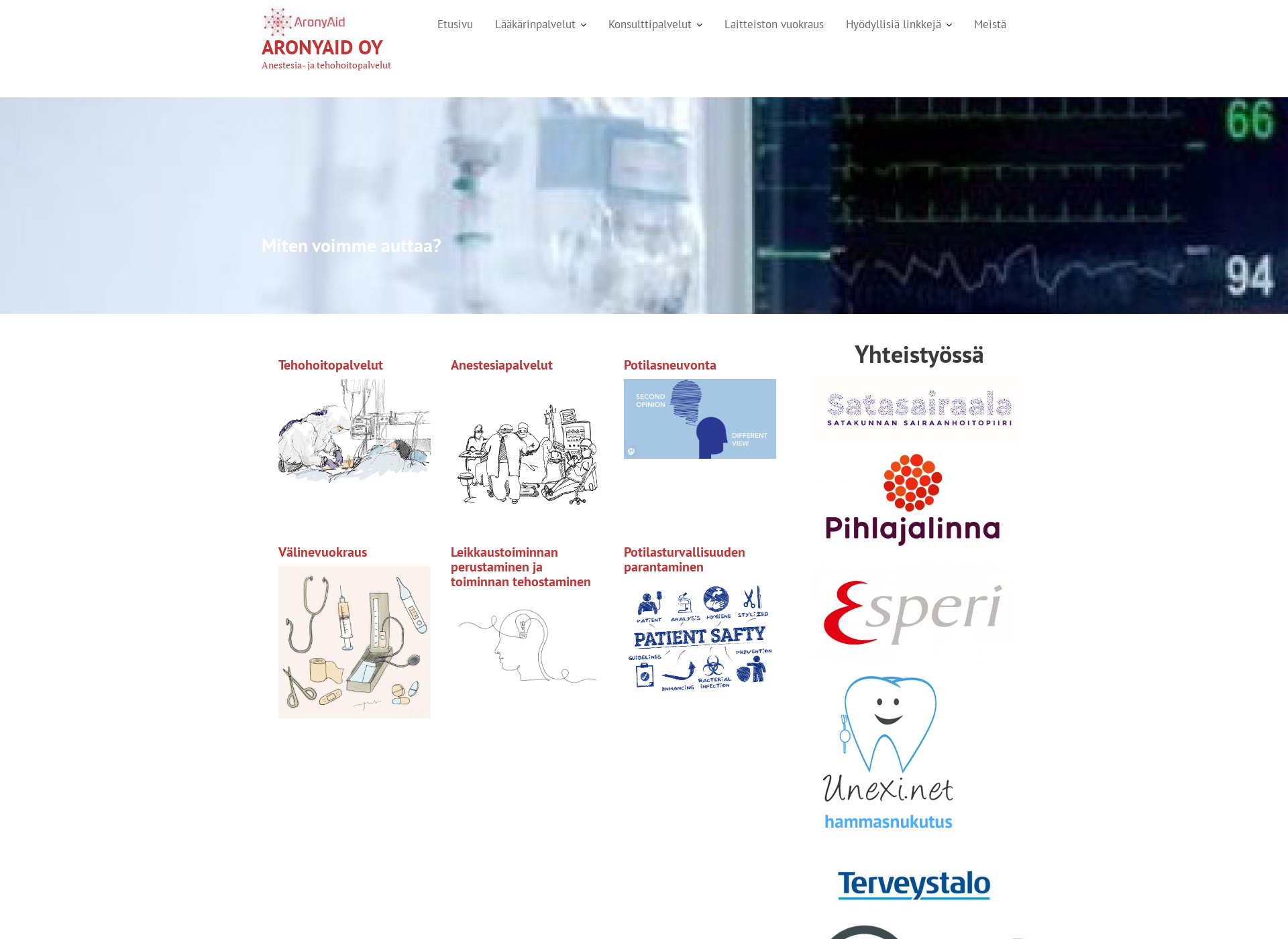 Screenshot for anestesiapalvelut.fi