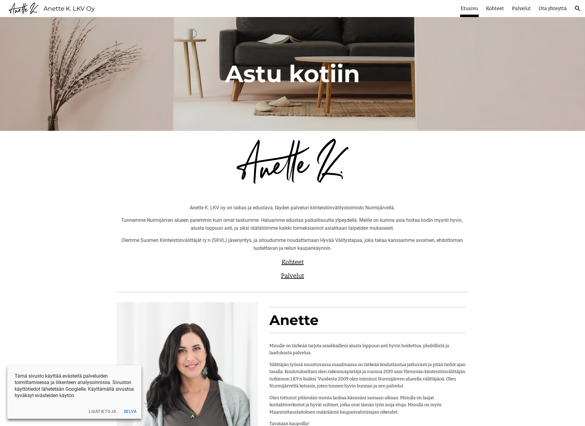 Screenshot for anettek.fi
