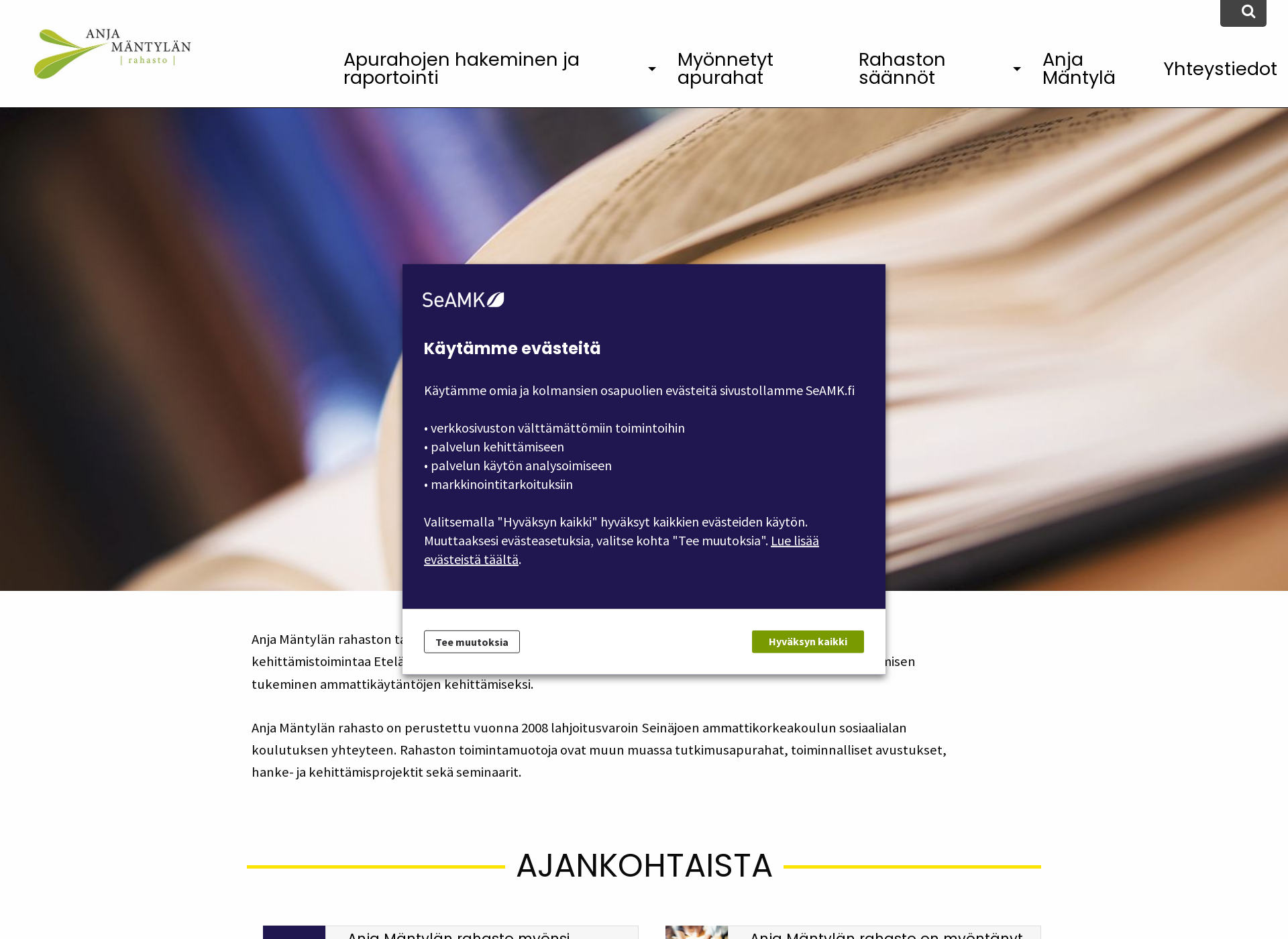 Screenshot for anjamantylanrahasto.fi