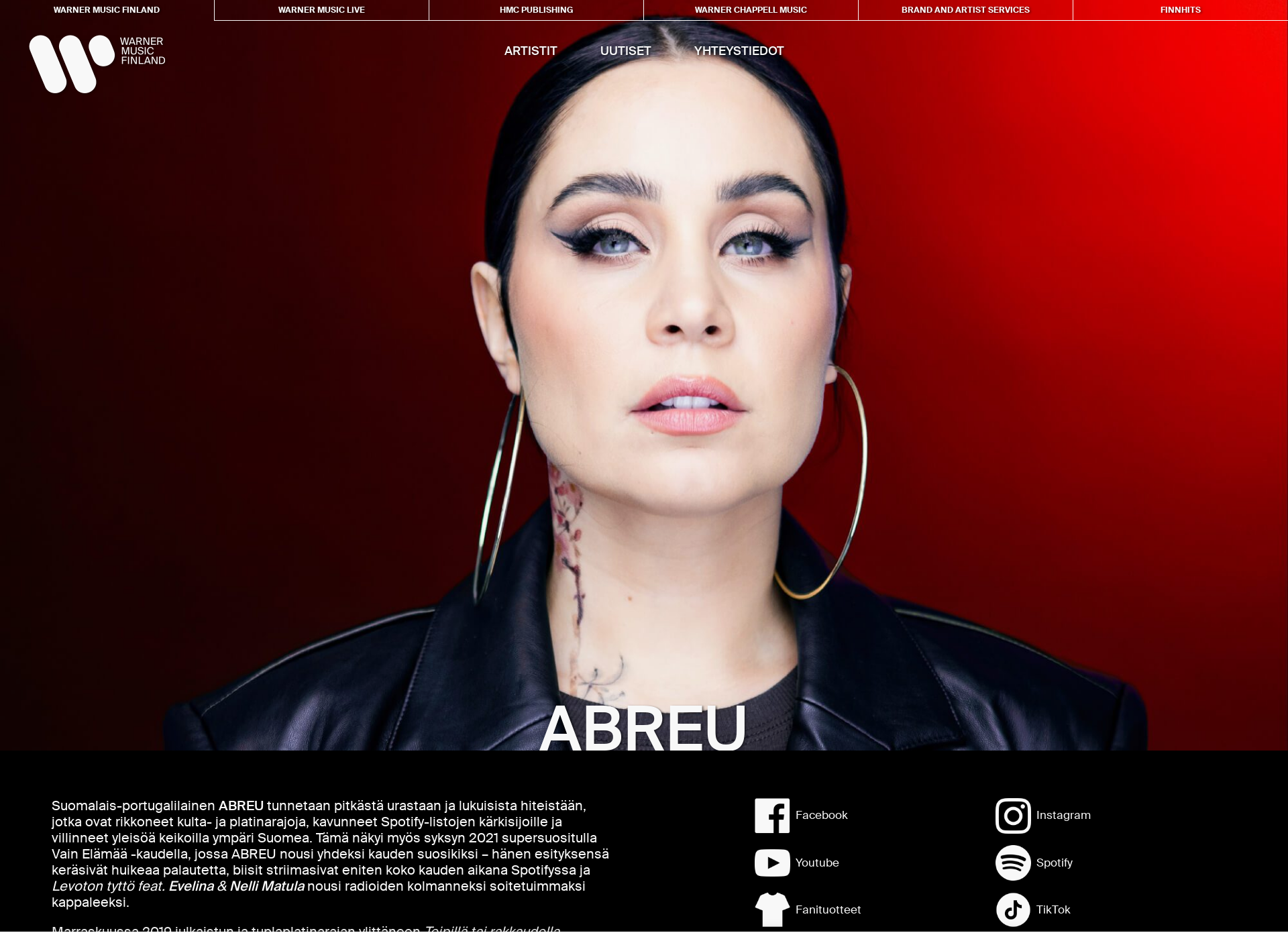 Screenshot for annaabreu.fi