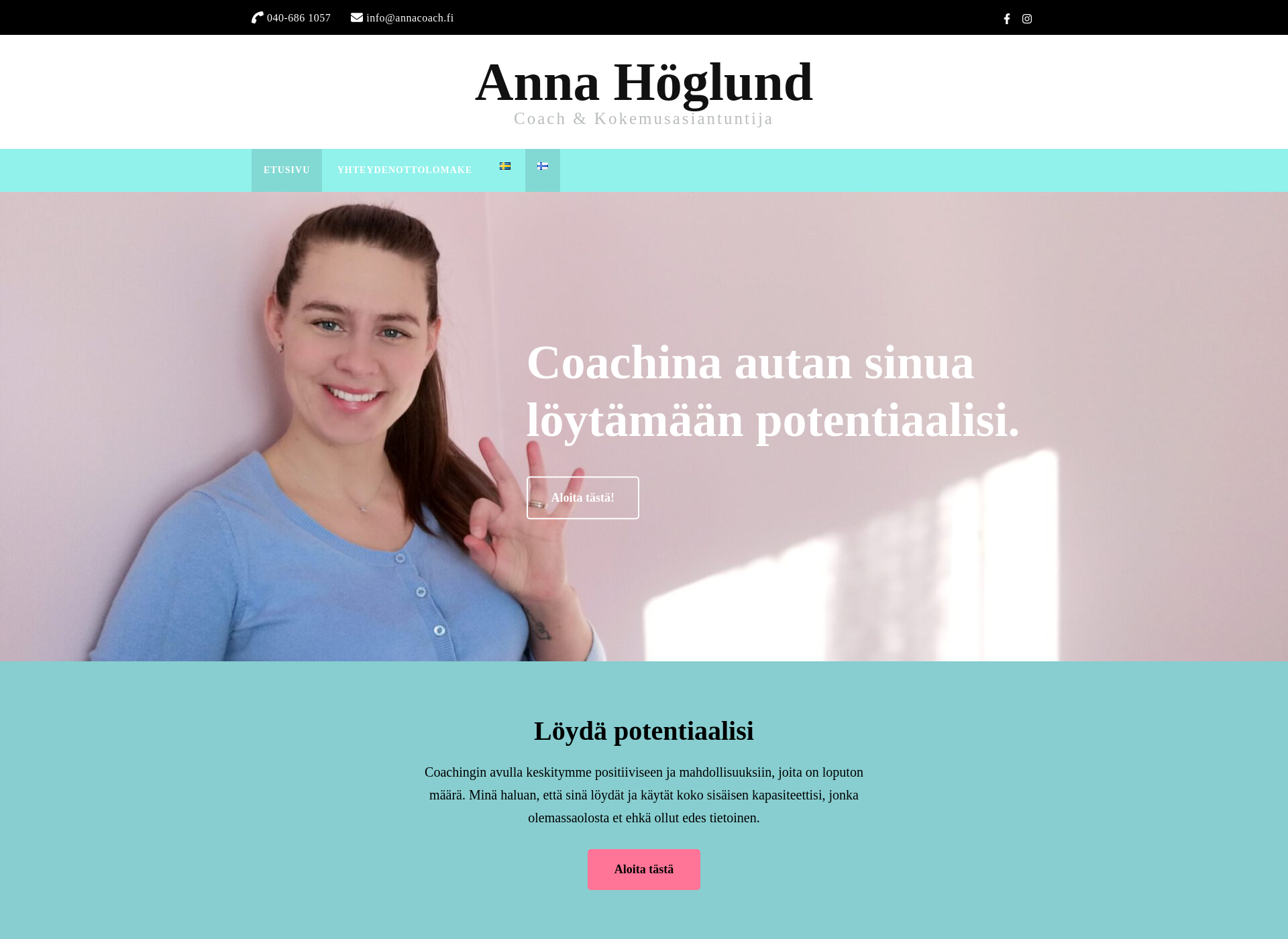 Screenshot for annacoach.fi