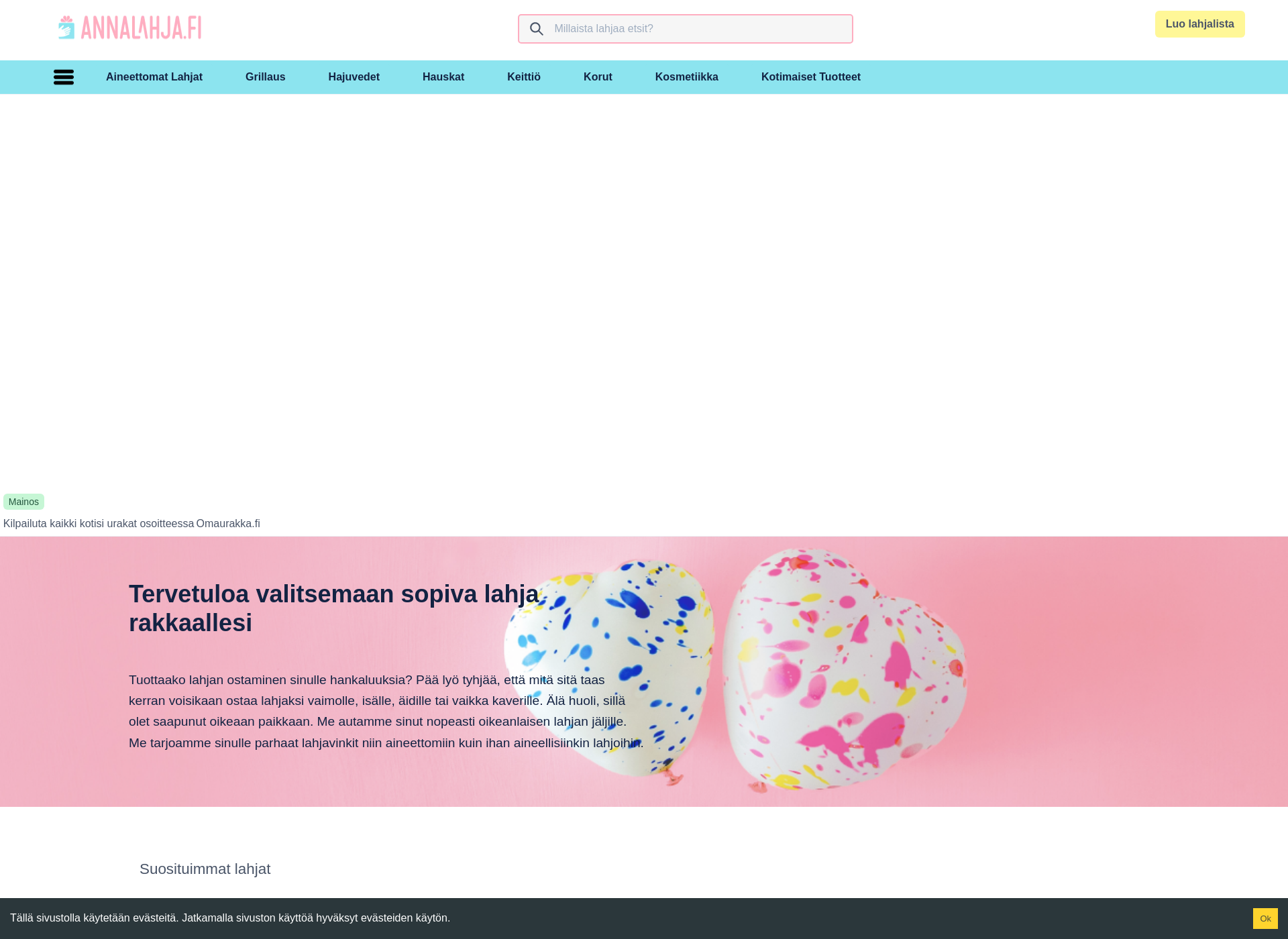 Skärmdump för annalahja.fi