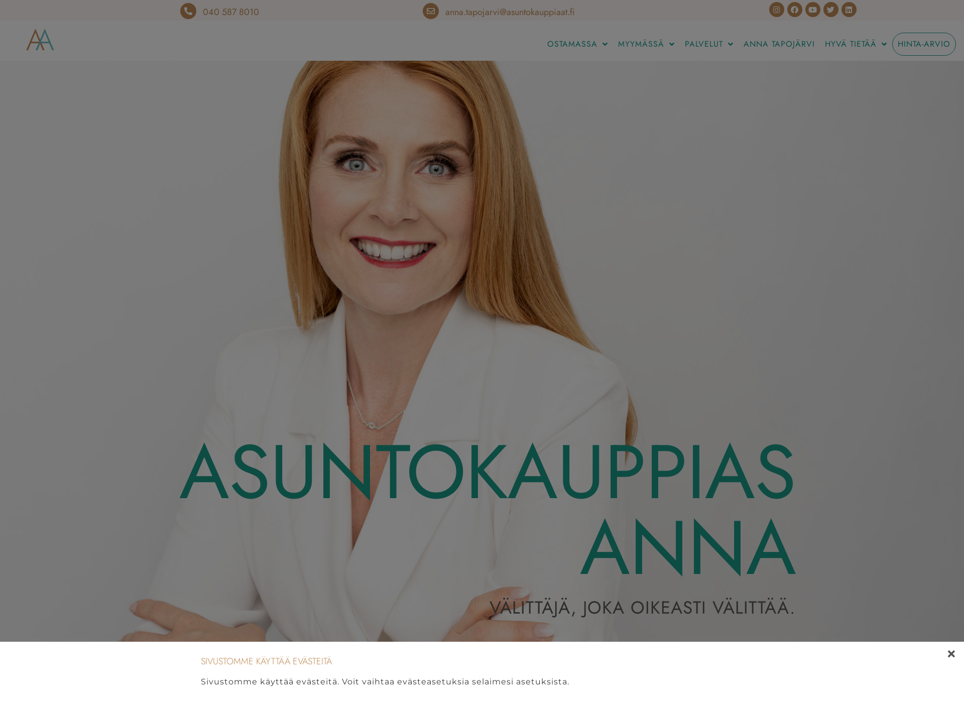 Screenshot for annamyyasuntosi.fi