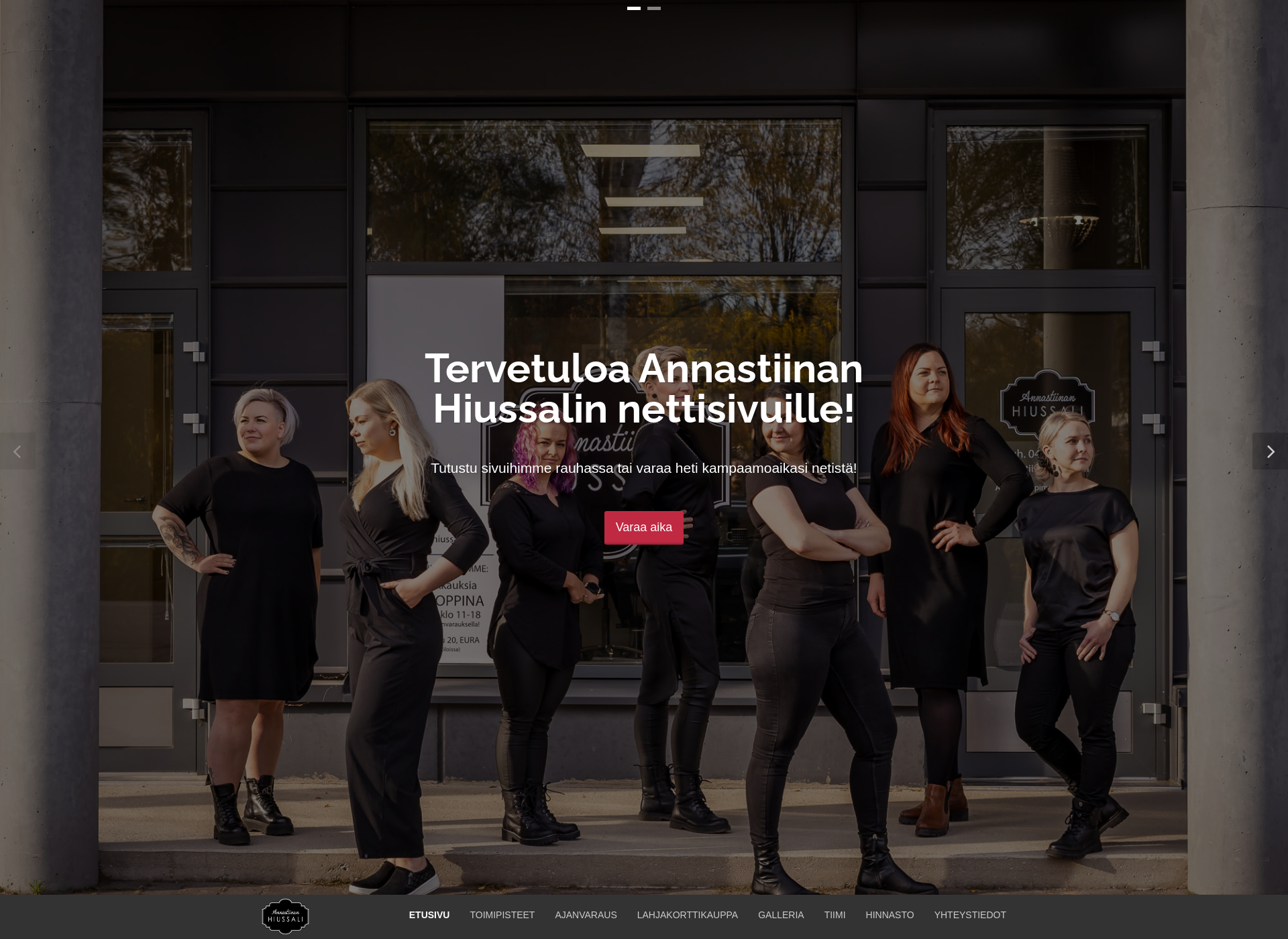 Screenshot for annastiinanhiussali.fi