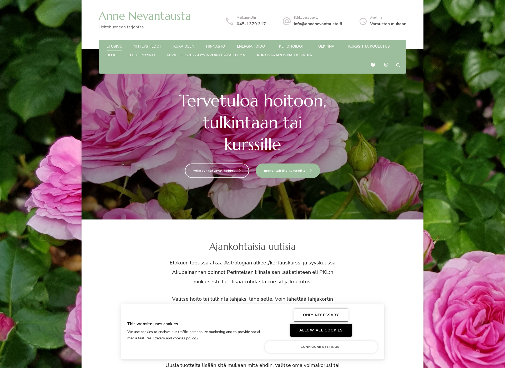 Screenshot for annenevantausta.fi
