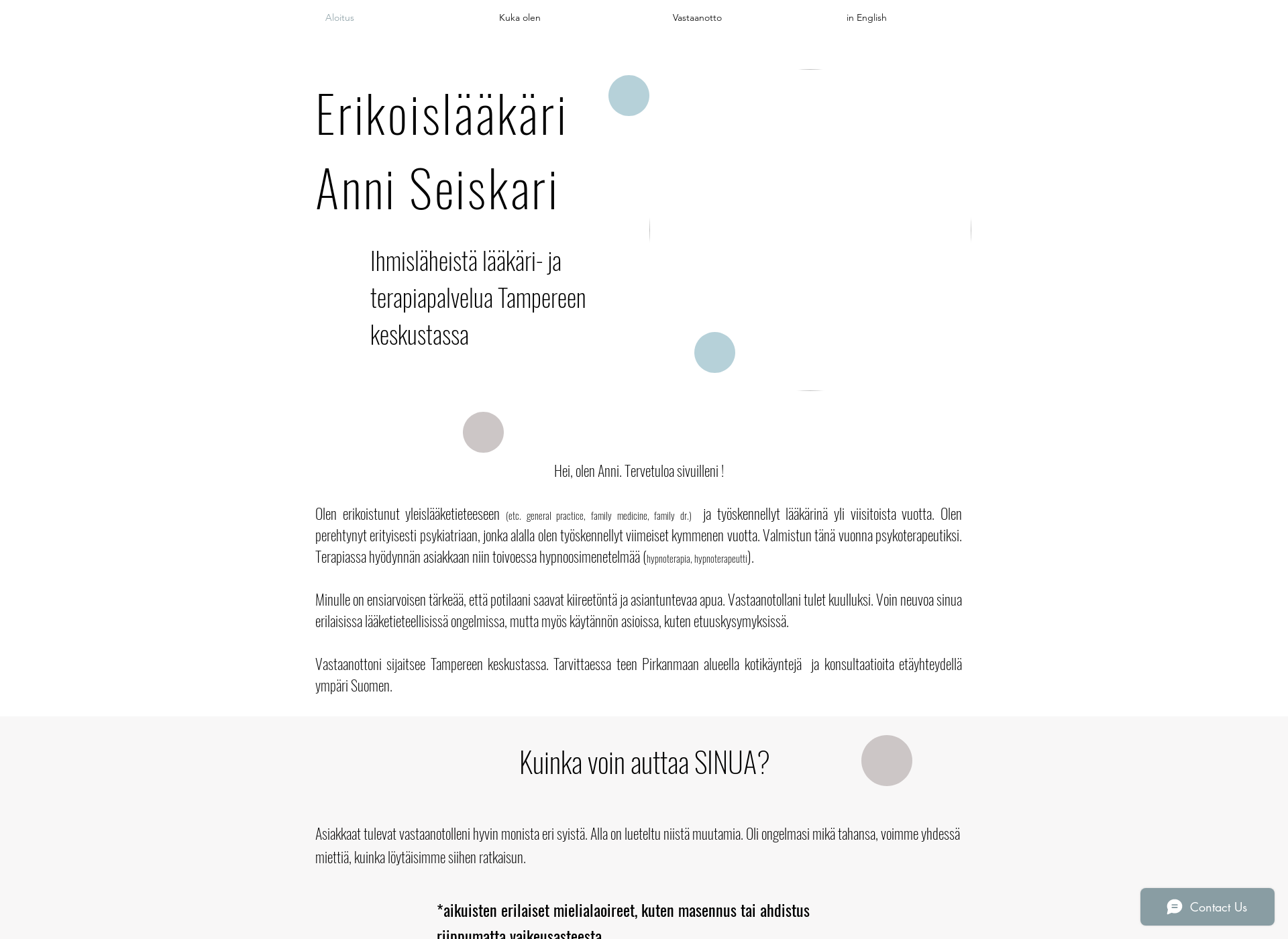 Skärmdump för anniseiskari.fi