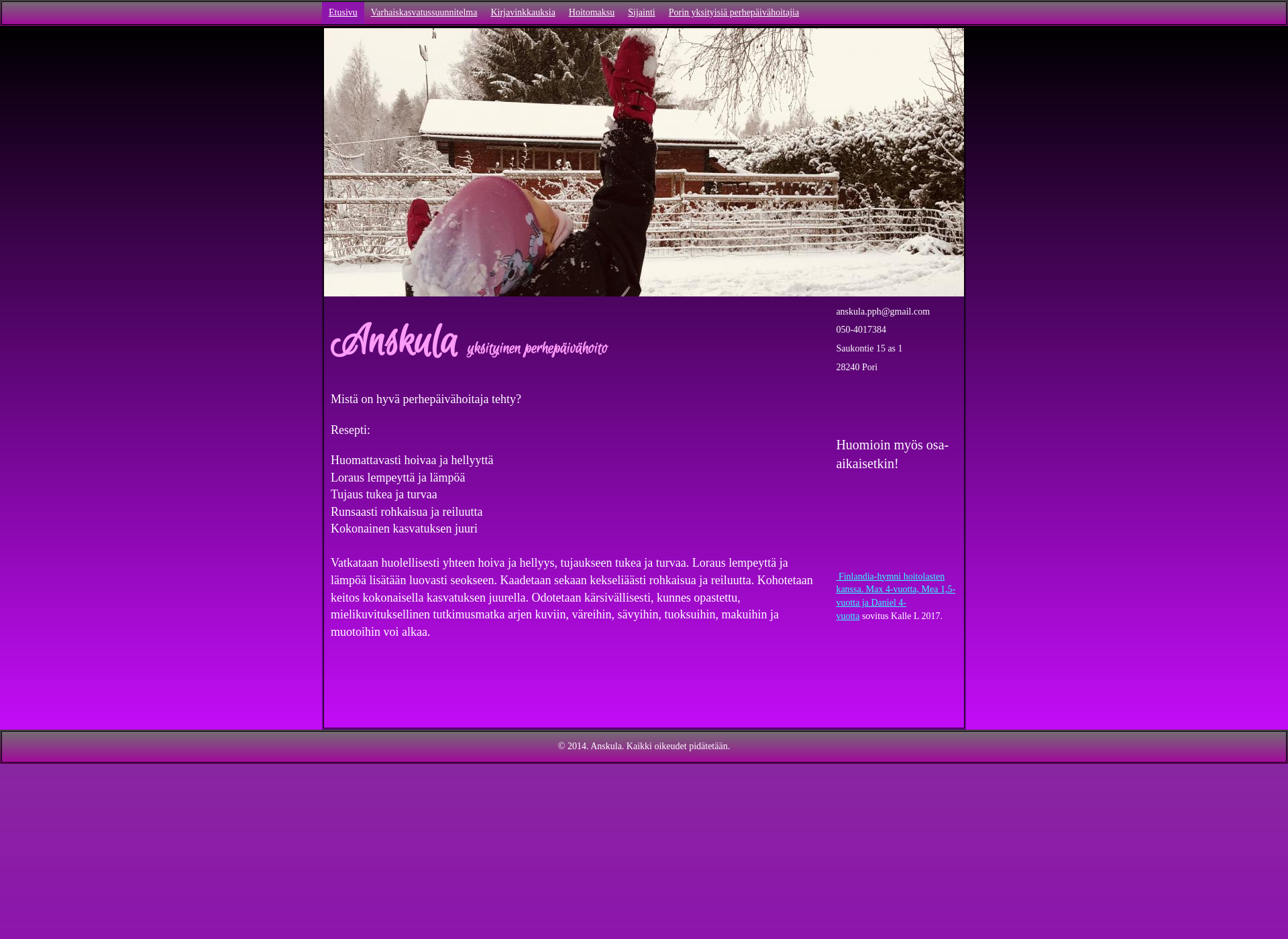Screenshot for anskula.fi