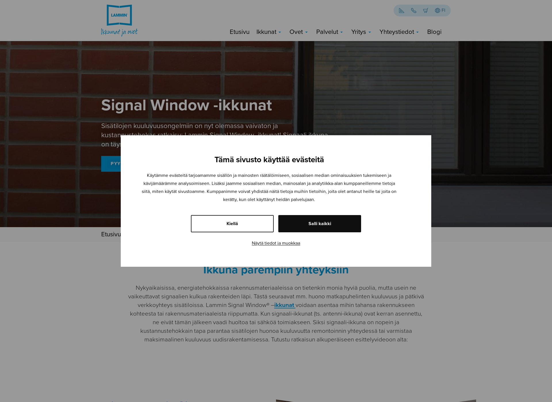 Screenshot for antenni-ikkuna.fi