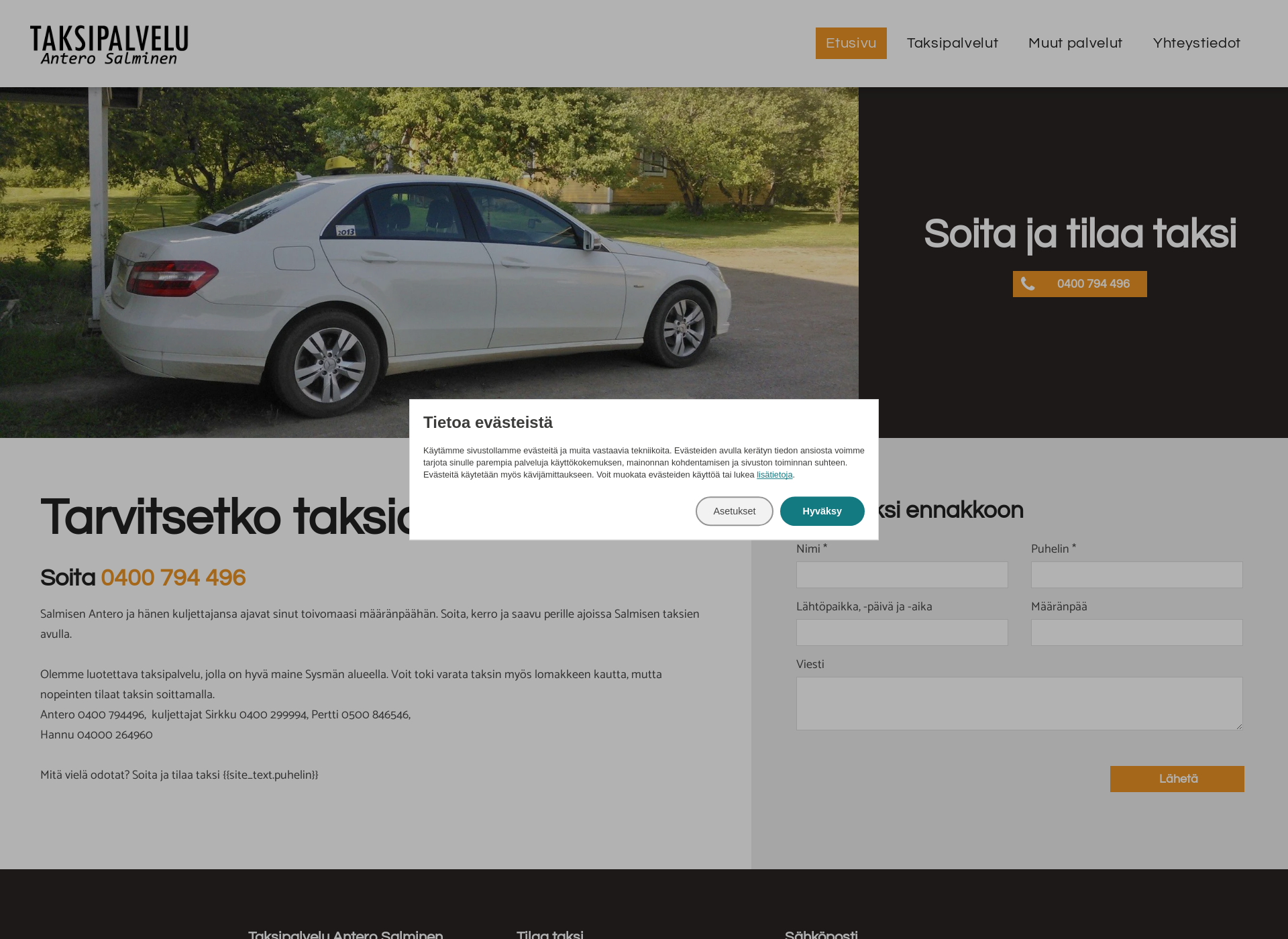 Screenshot for anterontaksi.fi