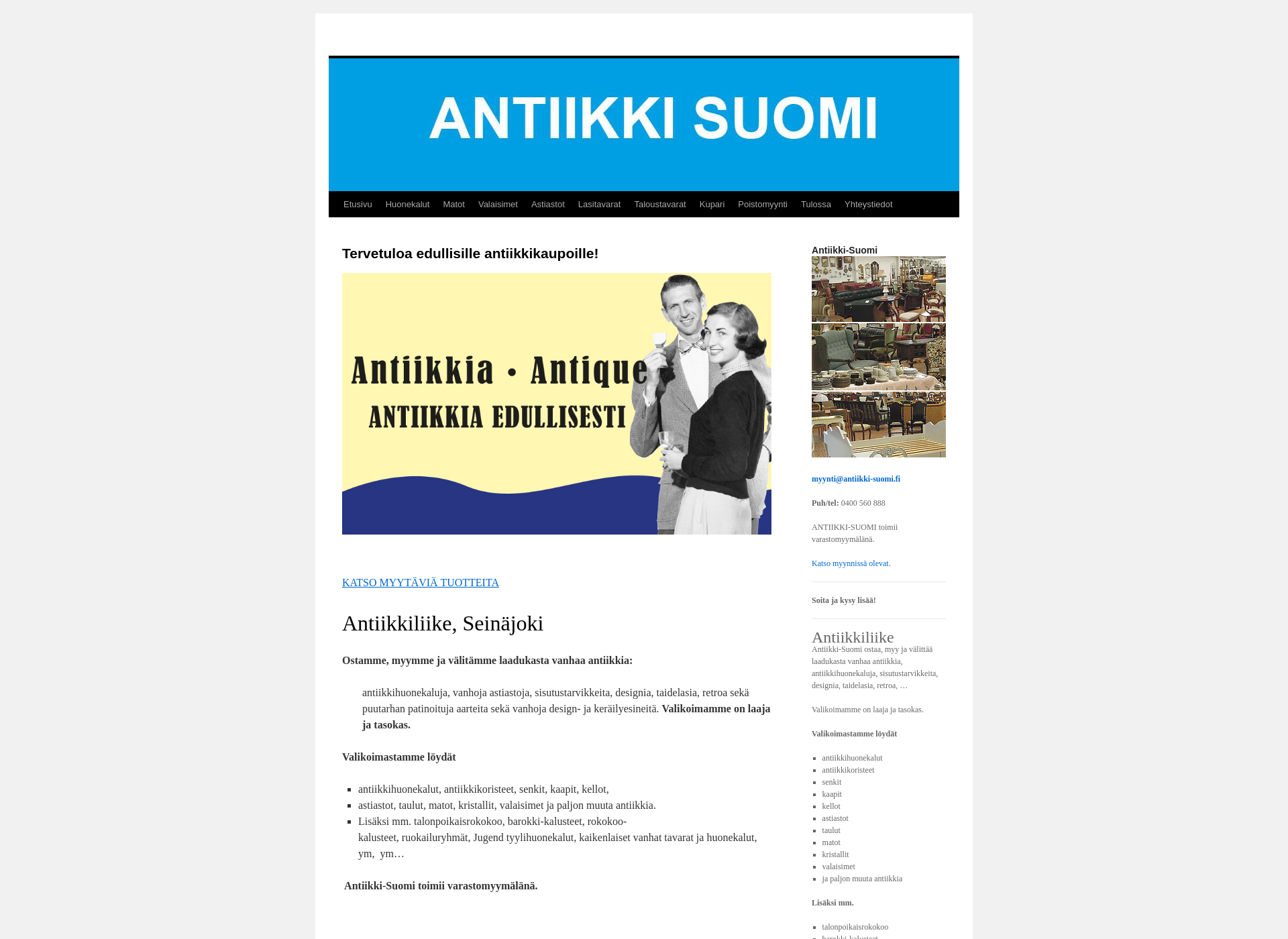Screenshot for antiikki-suomi.fi