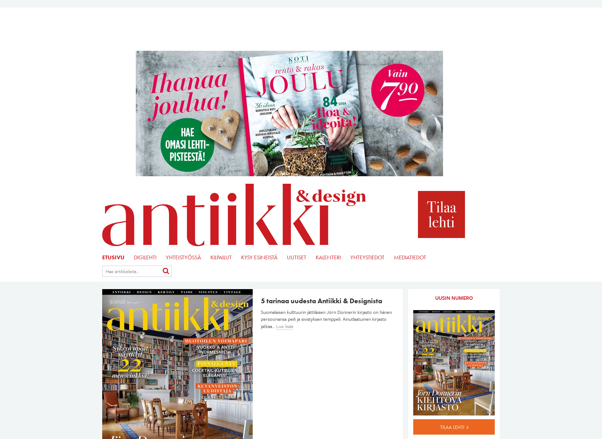 Screenshot for antiikkikauppa.fi