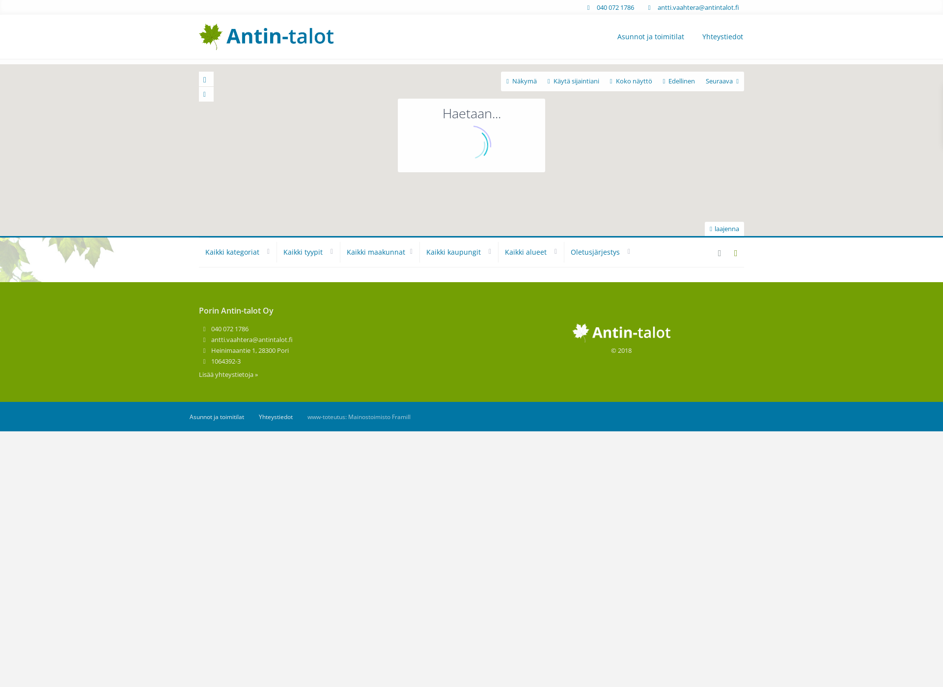 Screenshot for antintalot.fi