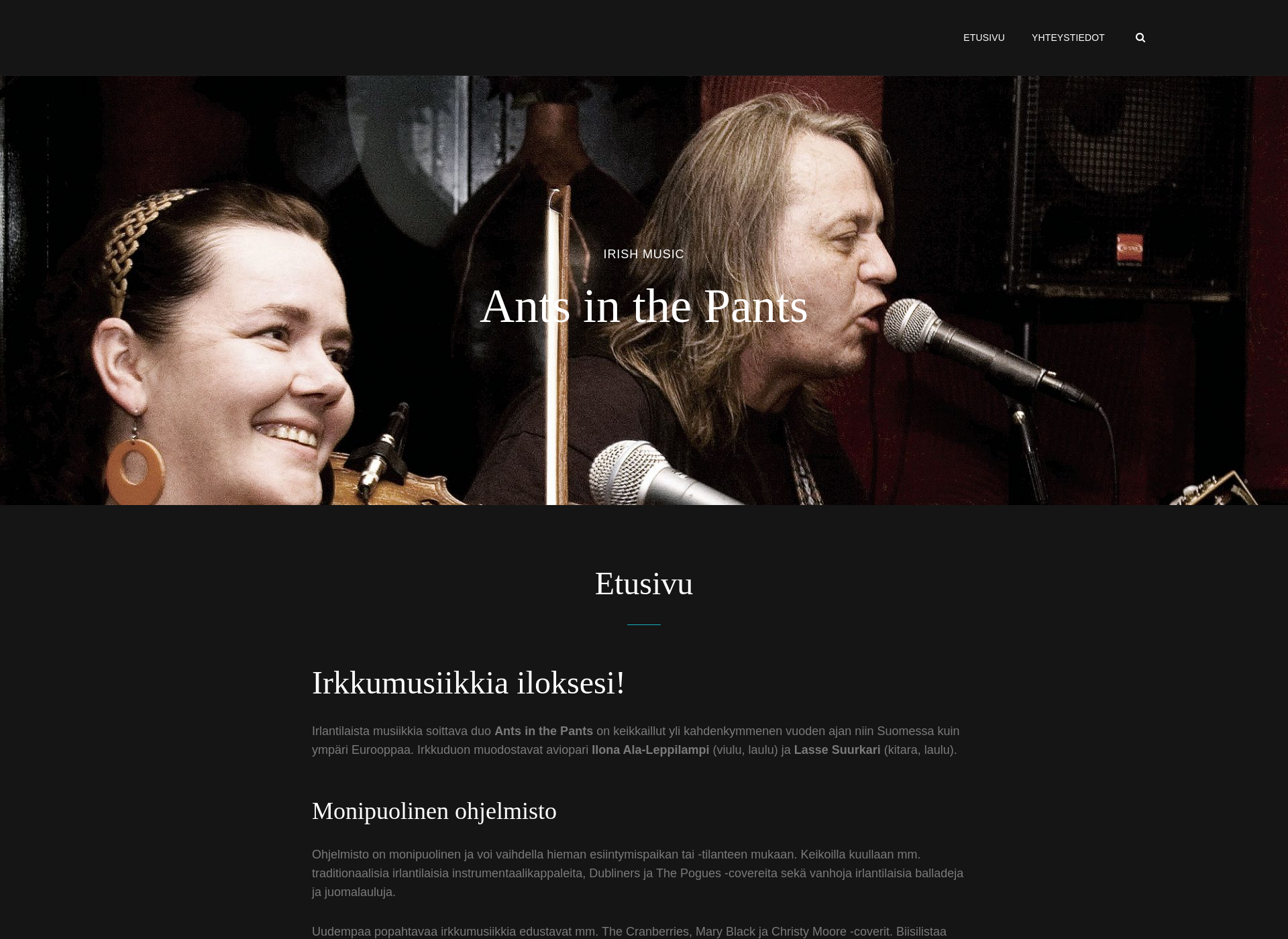Screenshot for antsinthepants.fi