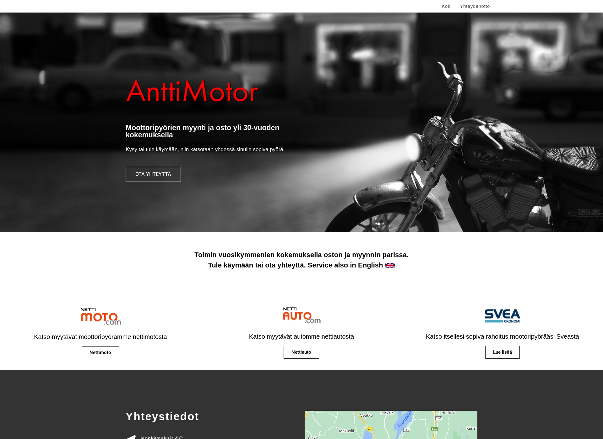 Screenshot for anttimotor.fi