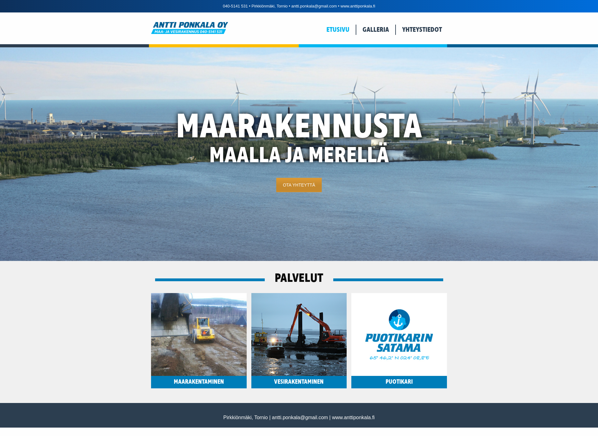 Screenshot for anttiponkala.fi