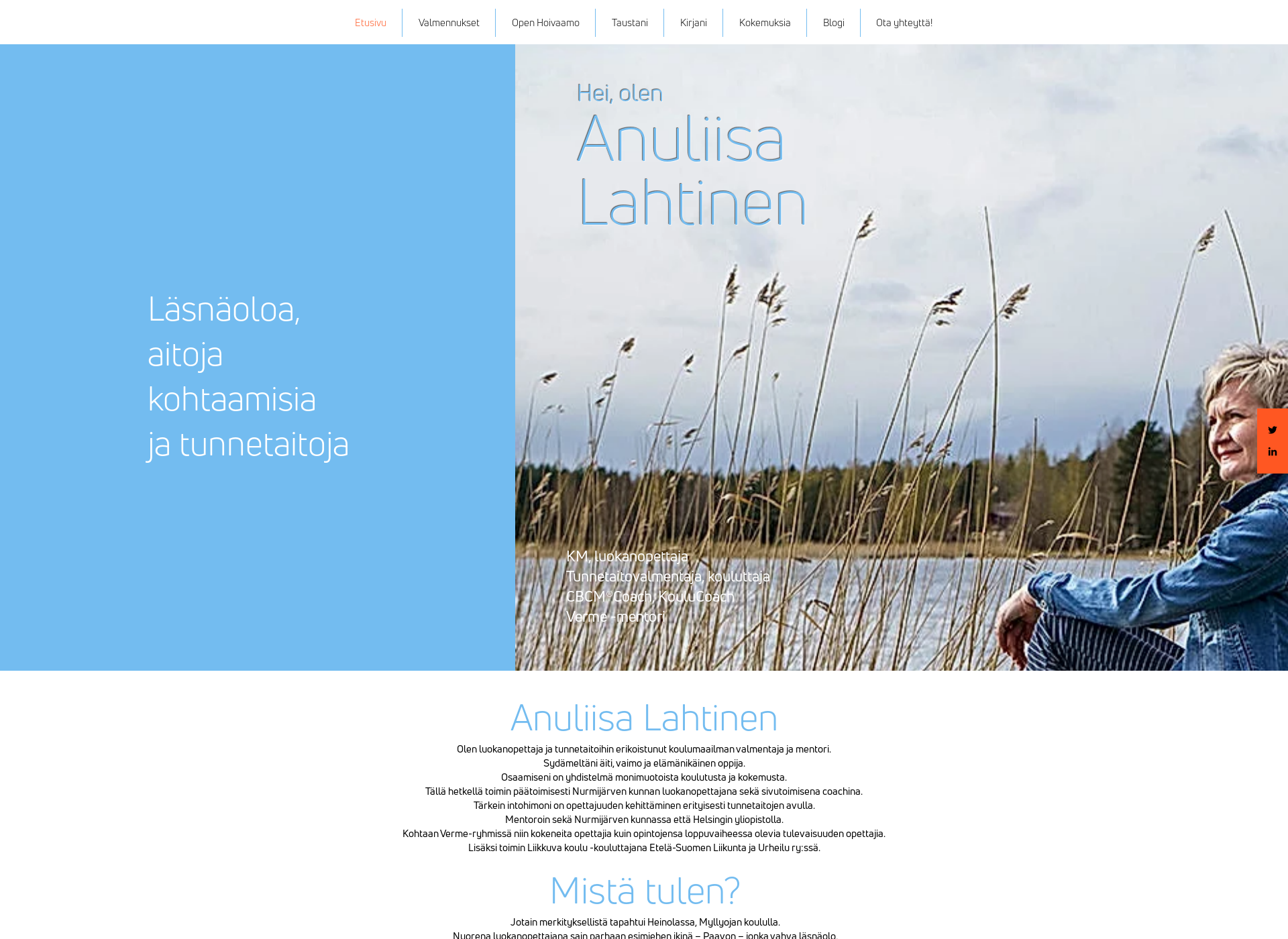 Screenshot for anuliisalahtinen.fi