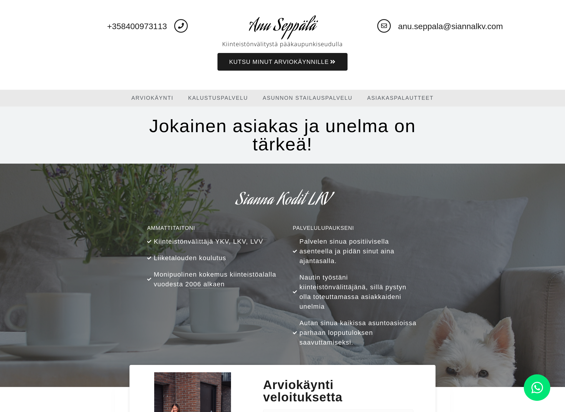 Screenshot for anuseppala.fi