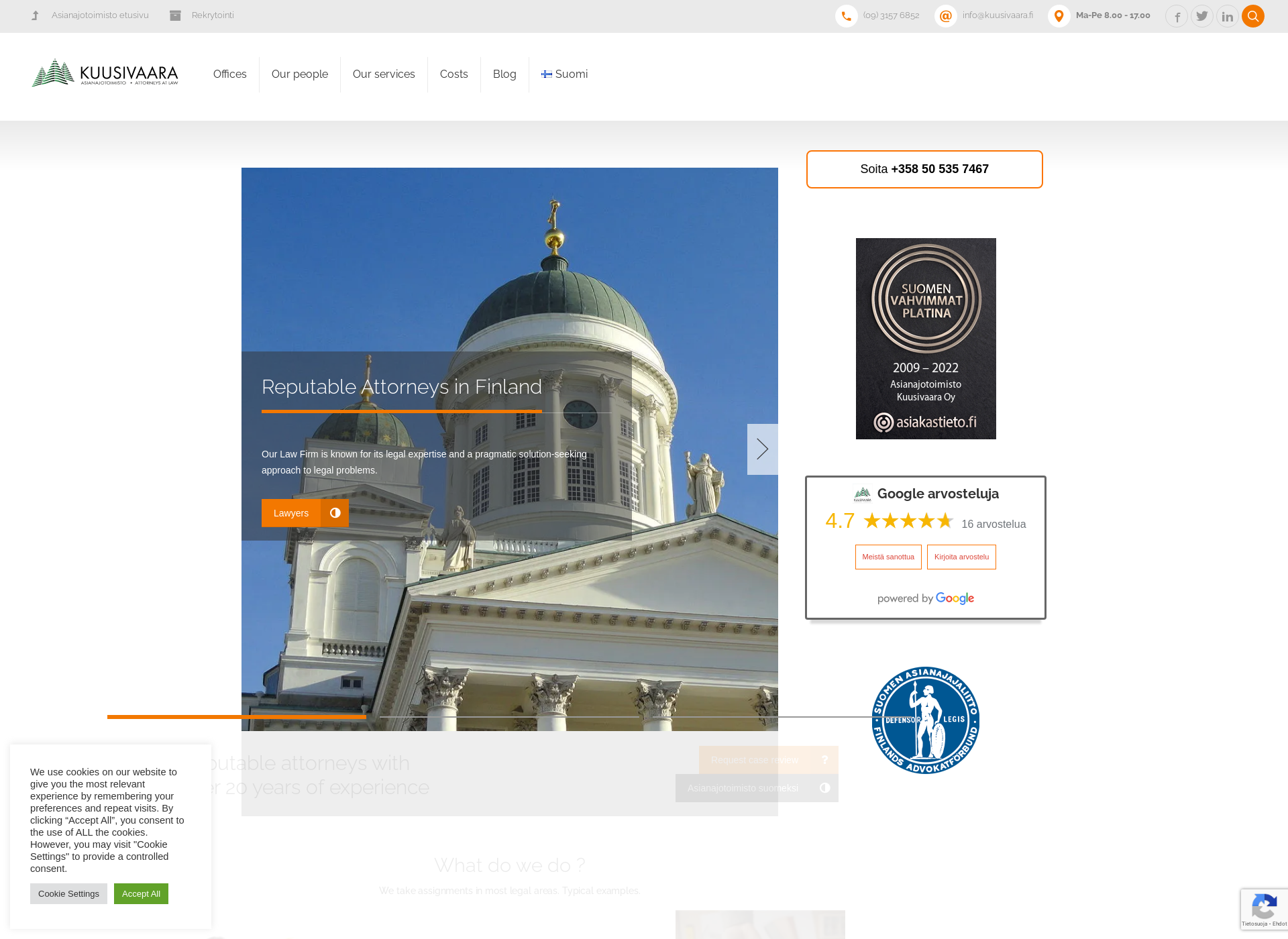 Skärmdump för anwalt.fi