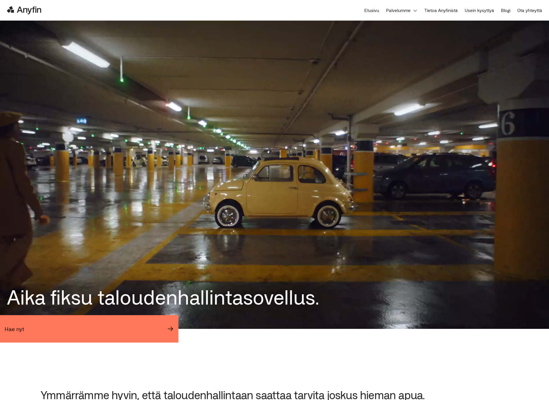 Screenshot for anyfin.fi