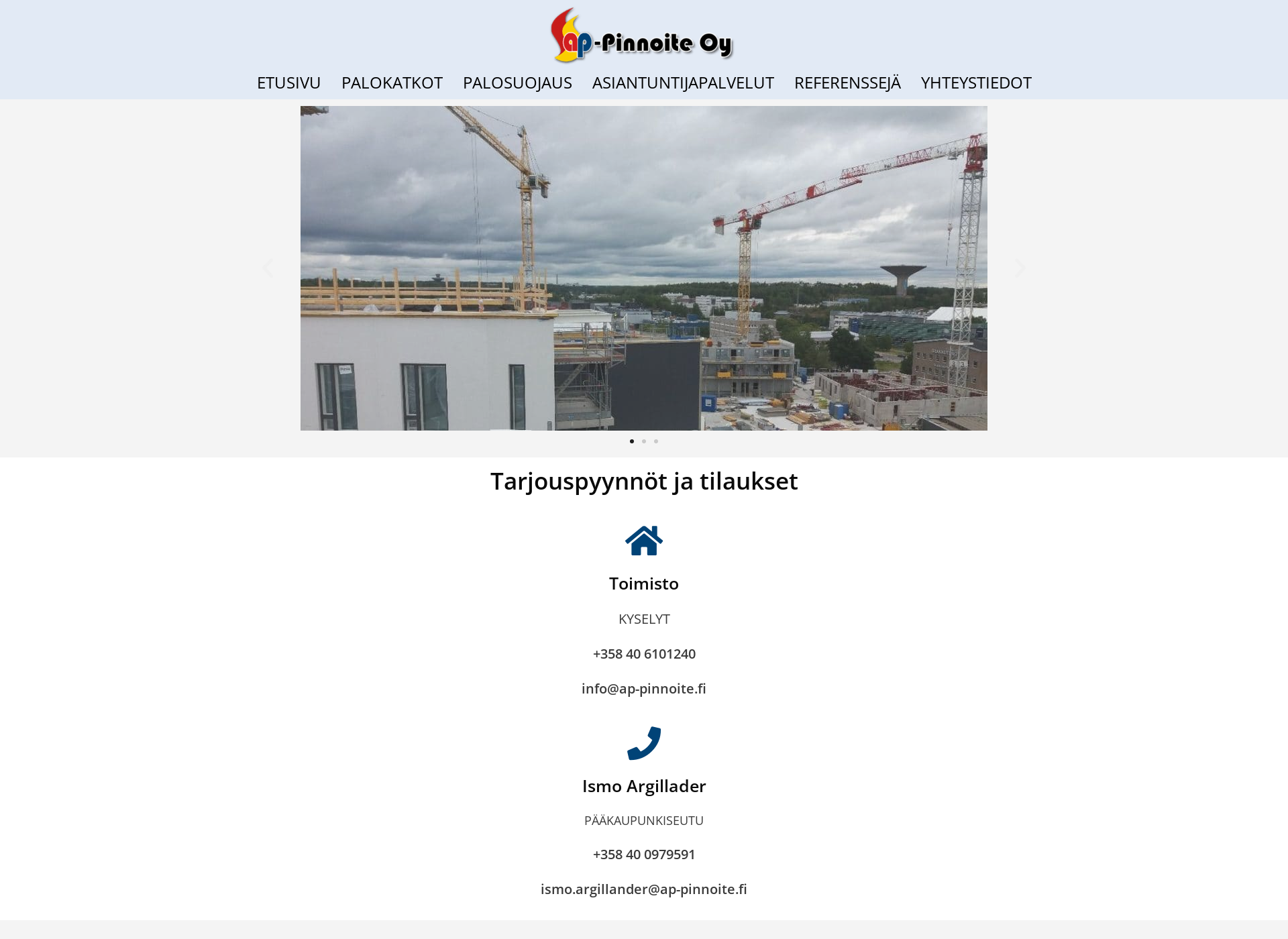 Screenshot for ap-pinnoite.fi