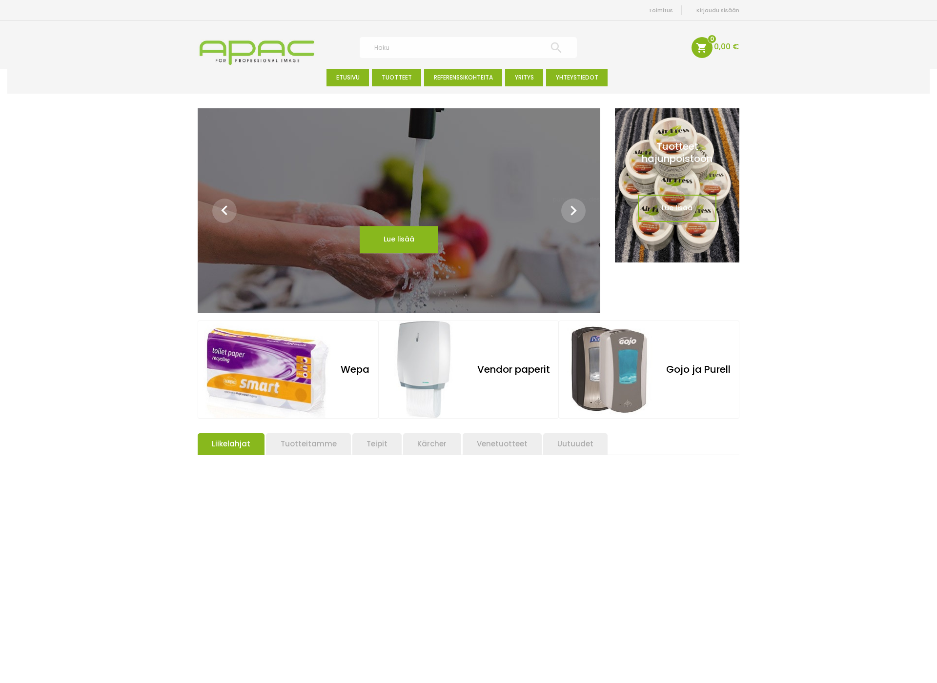 Screenshot for apac.fi