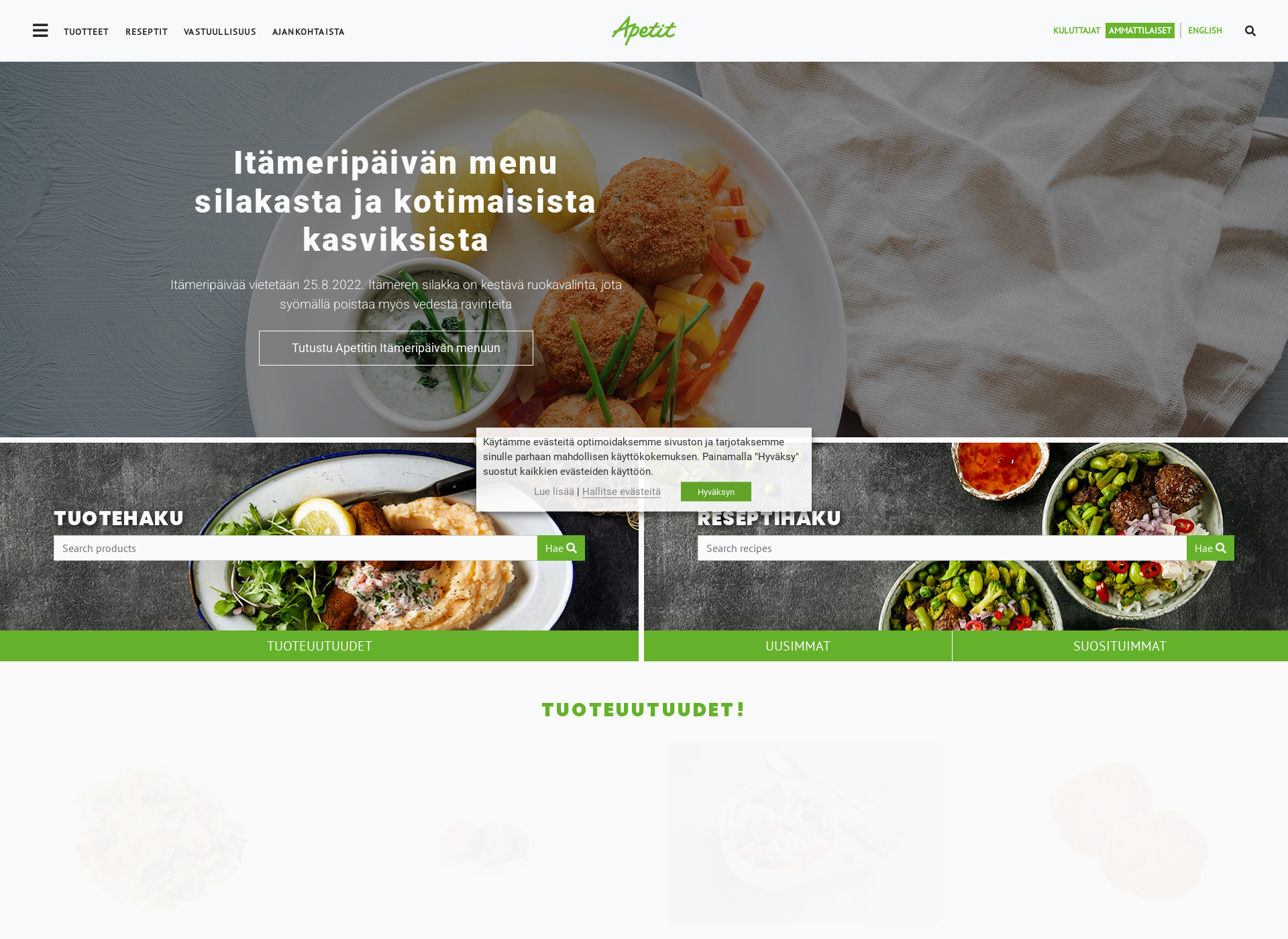 Screenshot for apetitammattilaiset.fi