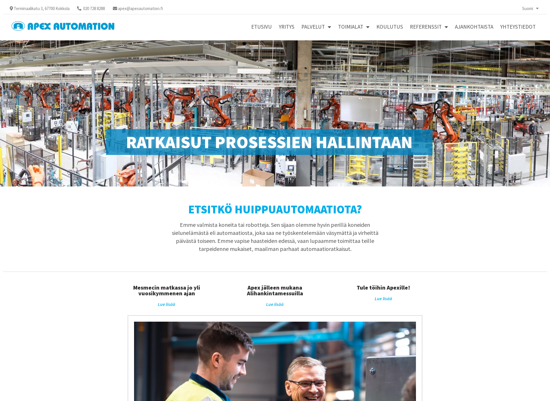 Näyttökuva apexautomation.fi