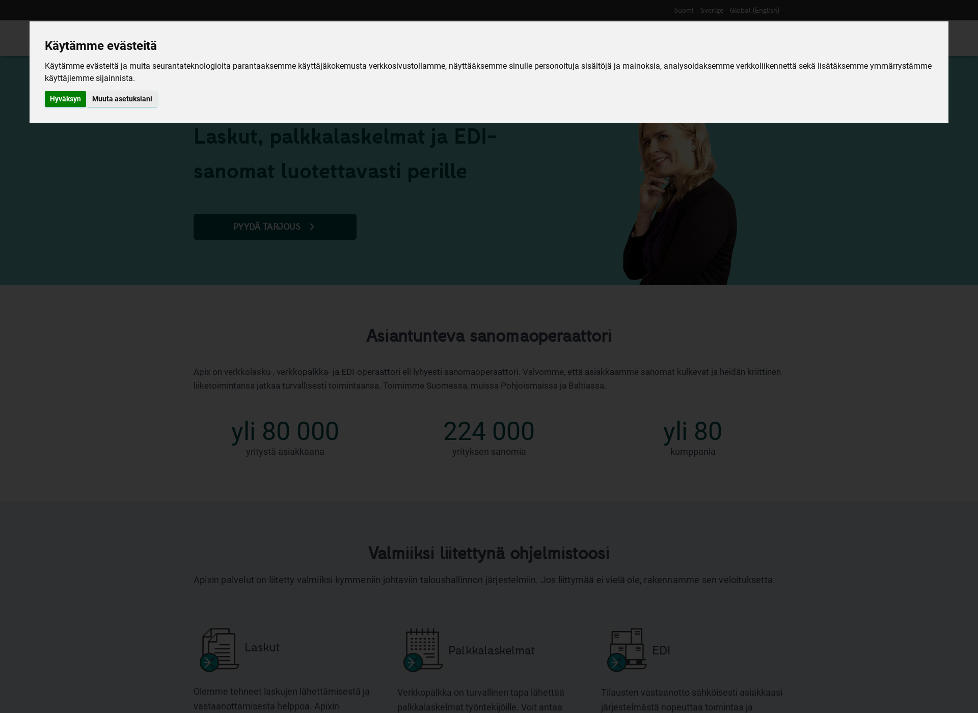 Screenshot for apix.fi