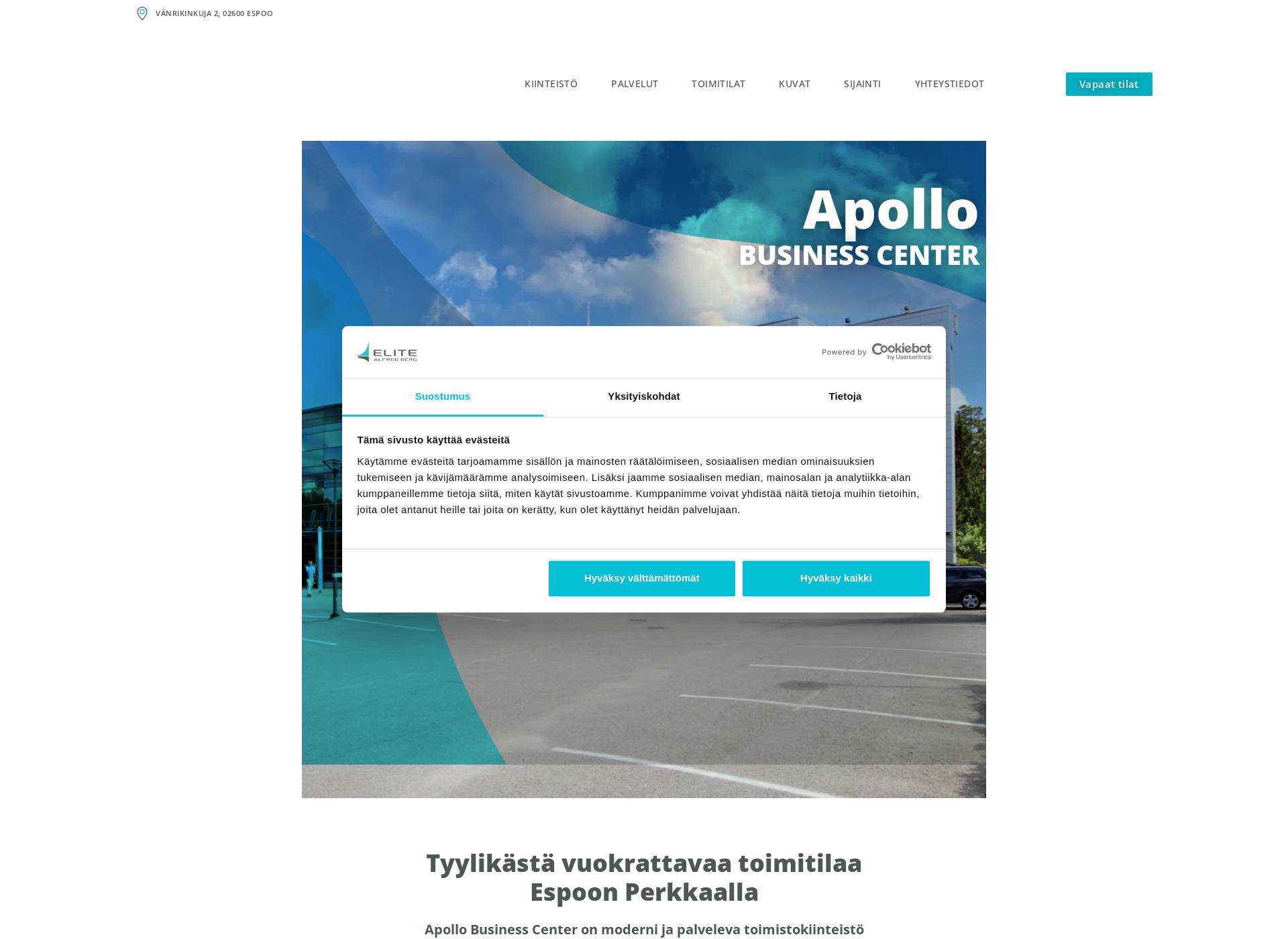 Skärmdump för apollobusinesscenter.fi