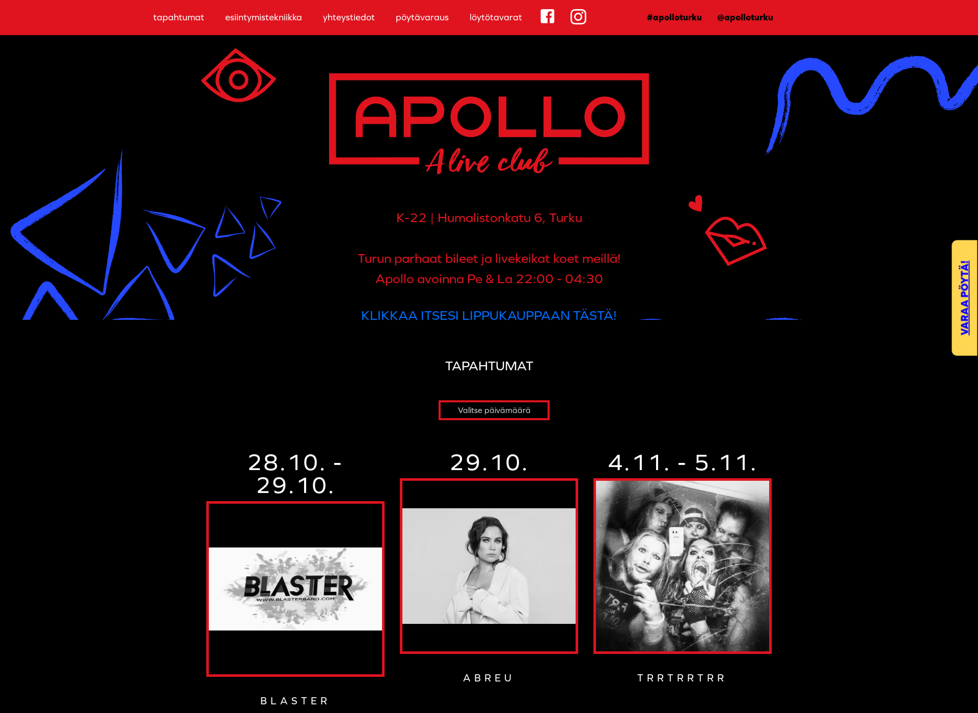 Screenshot for apolloturku.fi