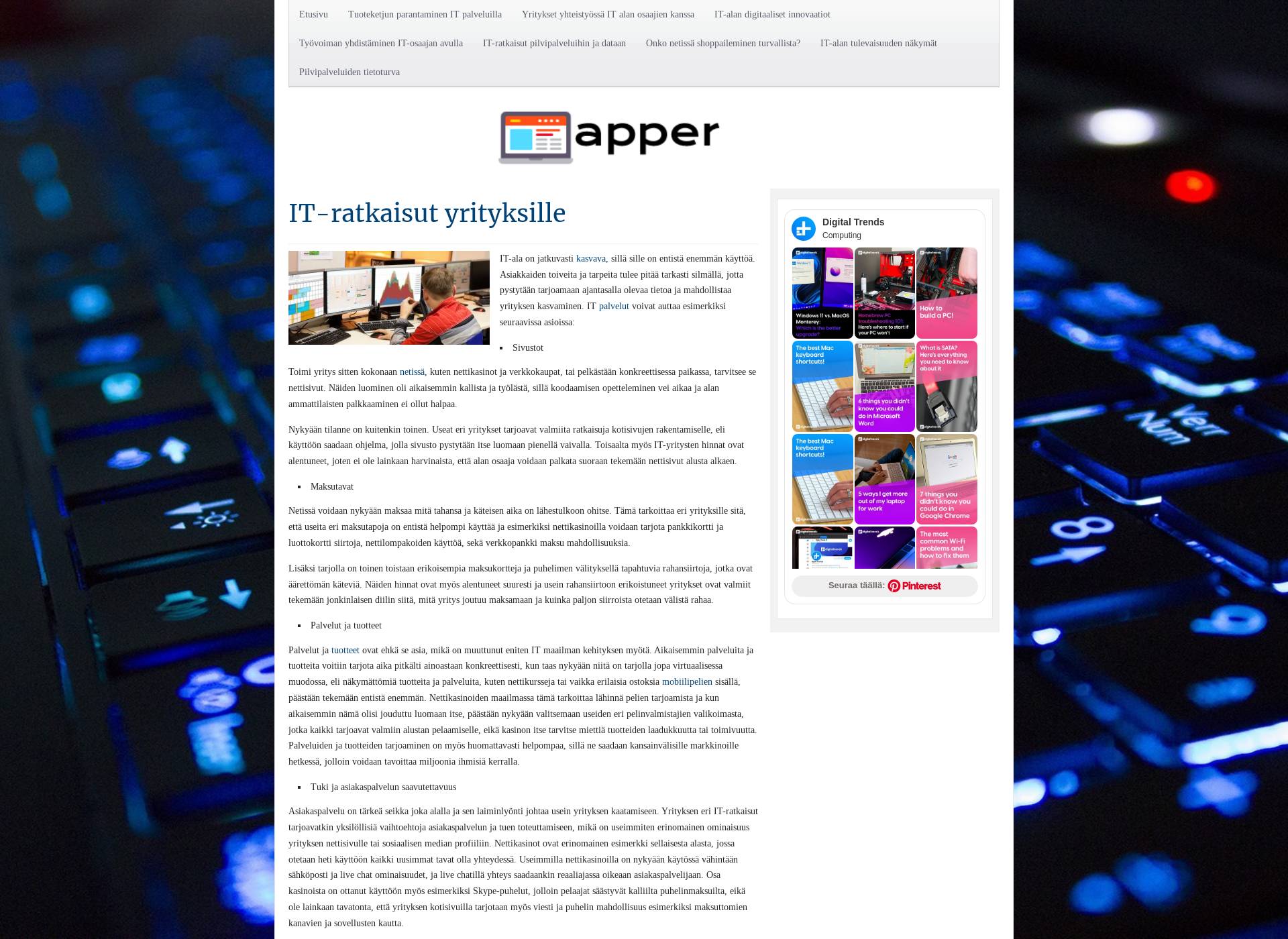 Screenshot for apper.fi