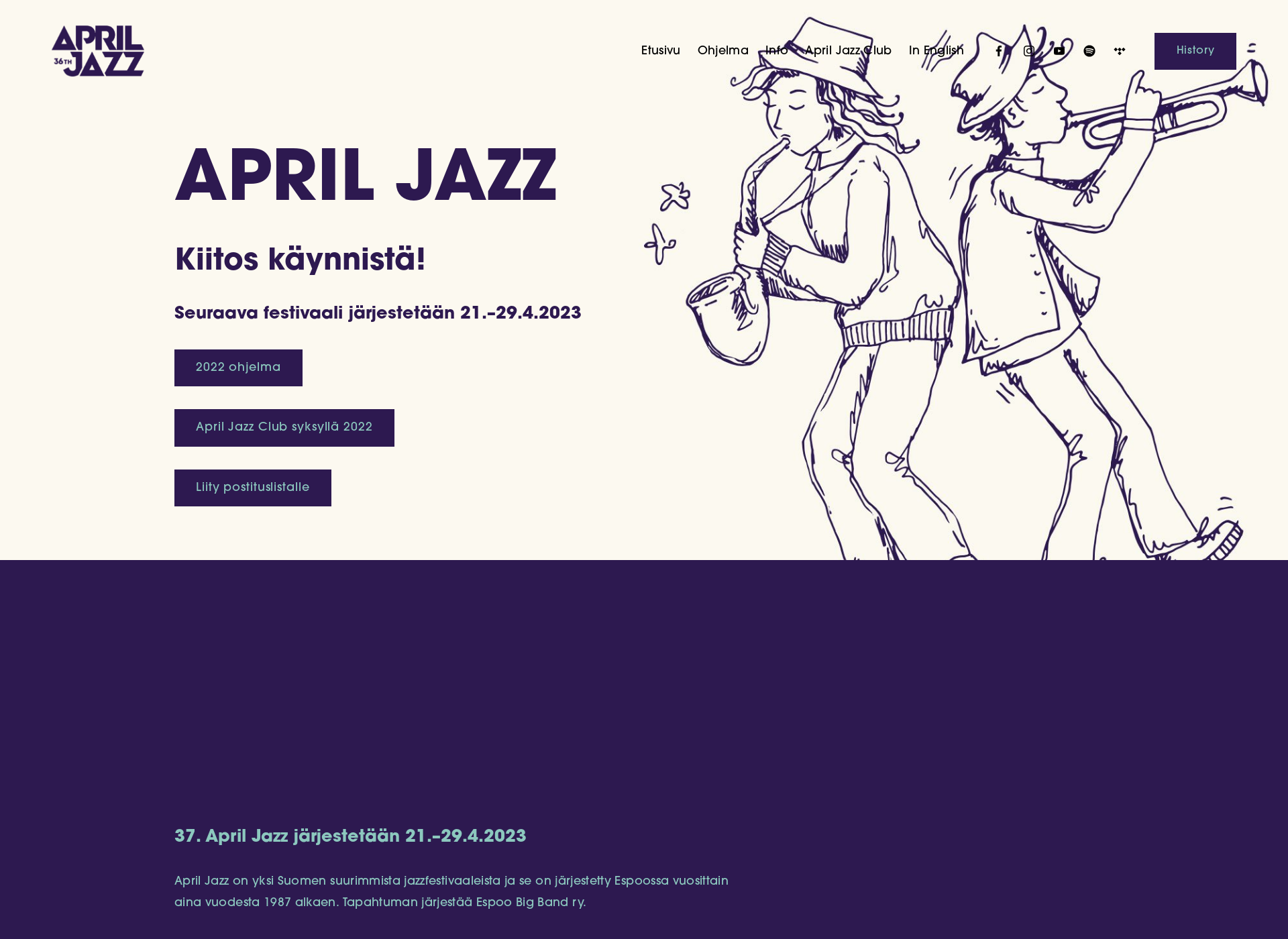 Screenshot for apriljazz.fi
