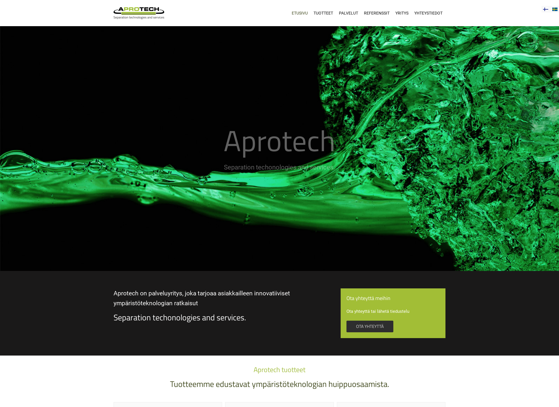 Screenshot for aprotech.fi