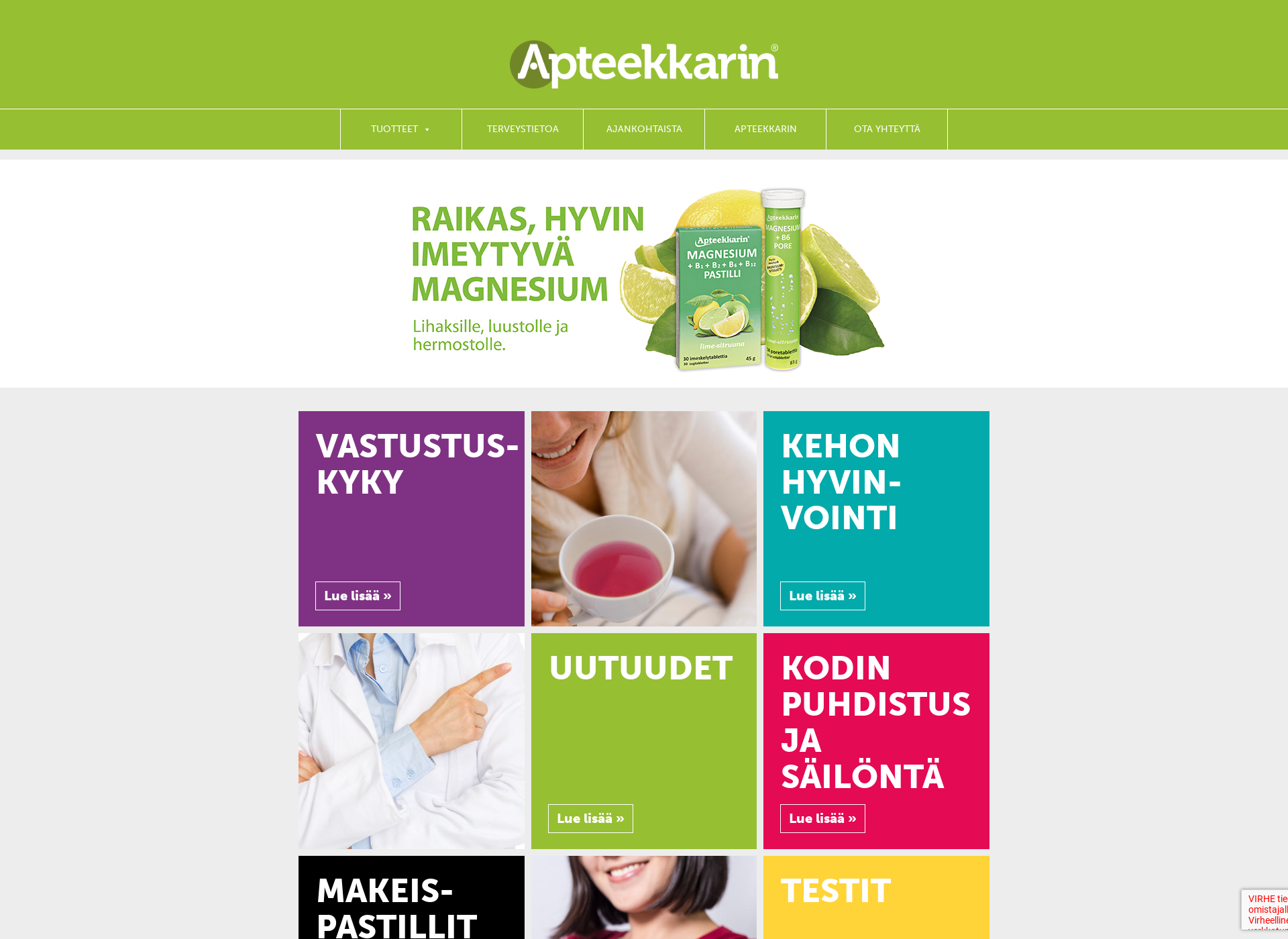 Screenshot for apteekinraskaustesti.fi