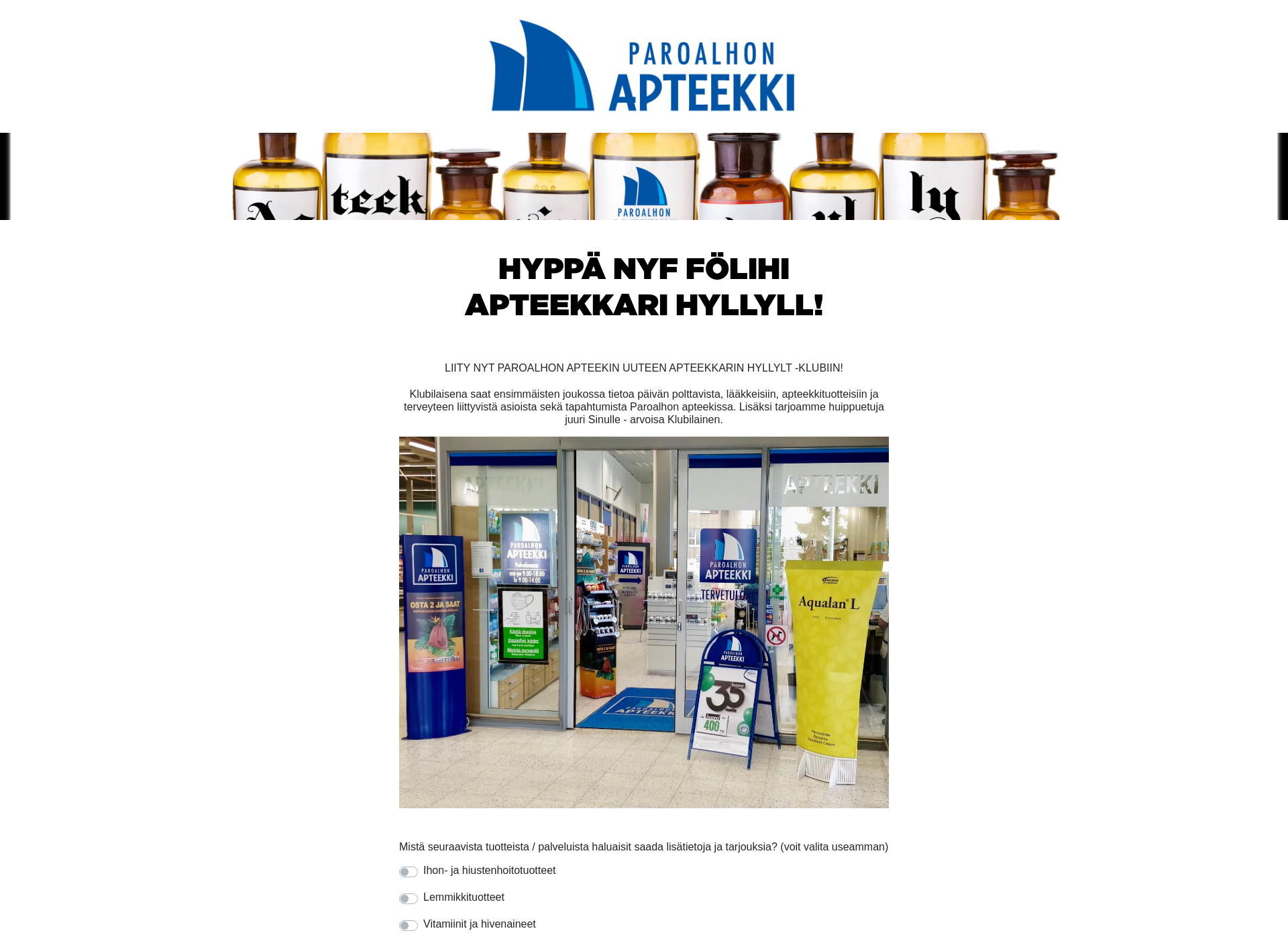 Screenshot for apteekkarinhyllylt.fi