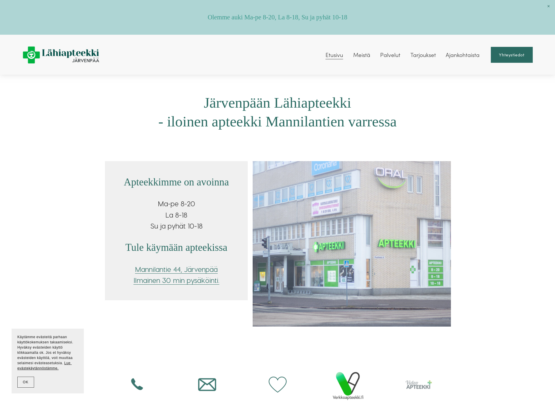 Screenshot for apteekkijärvenpää.fi