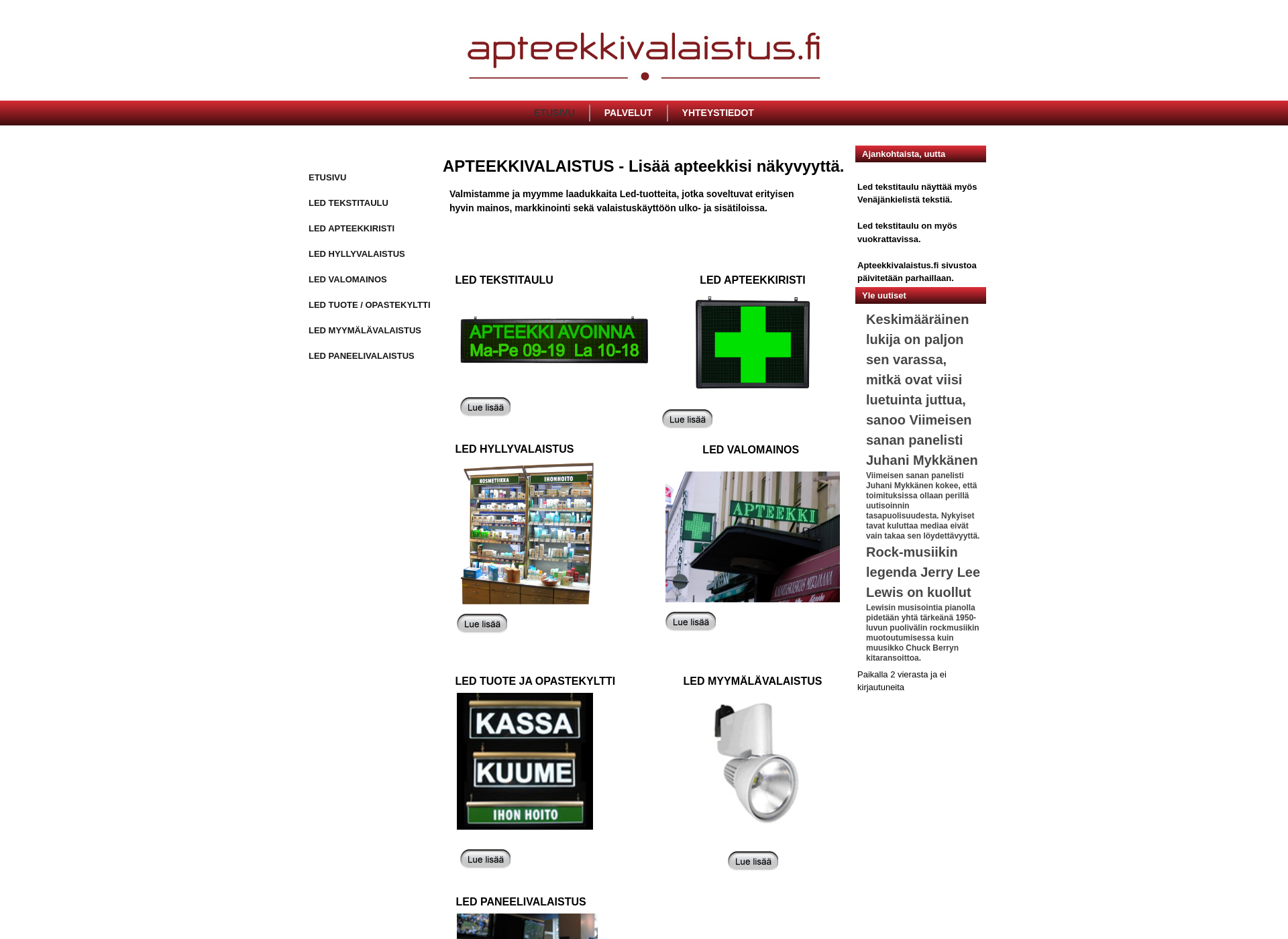Screenshot for apteekkivalaistus.fi