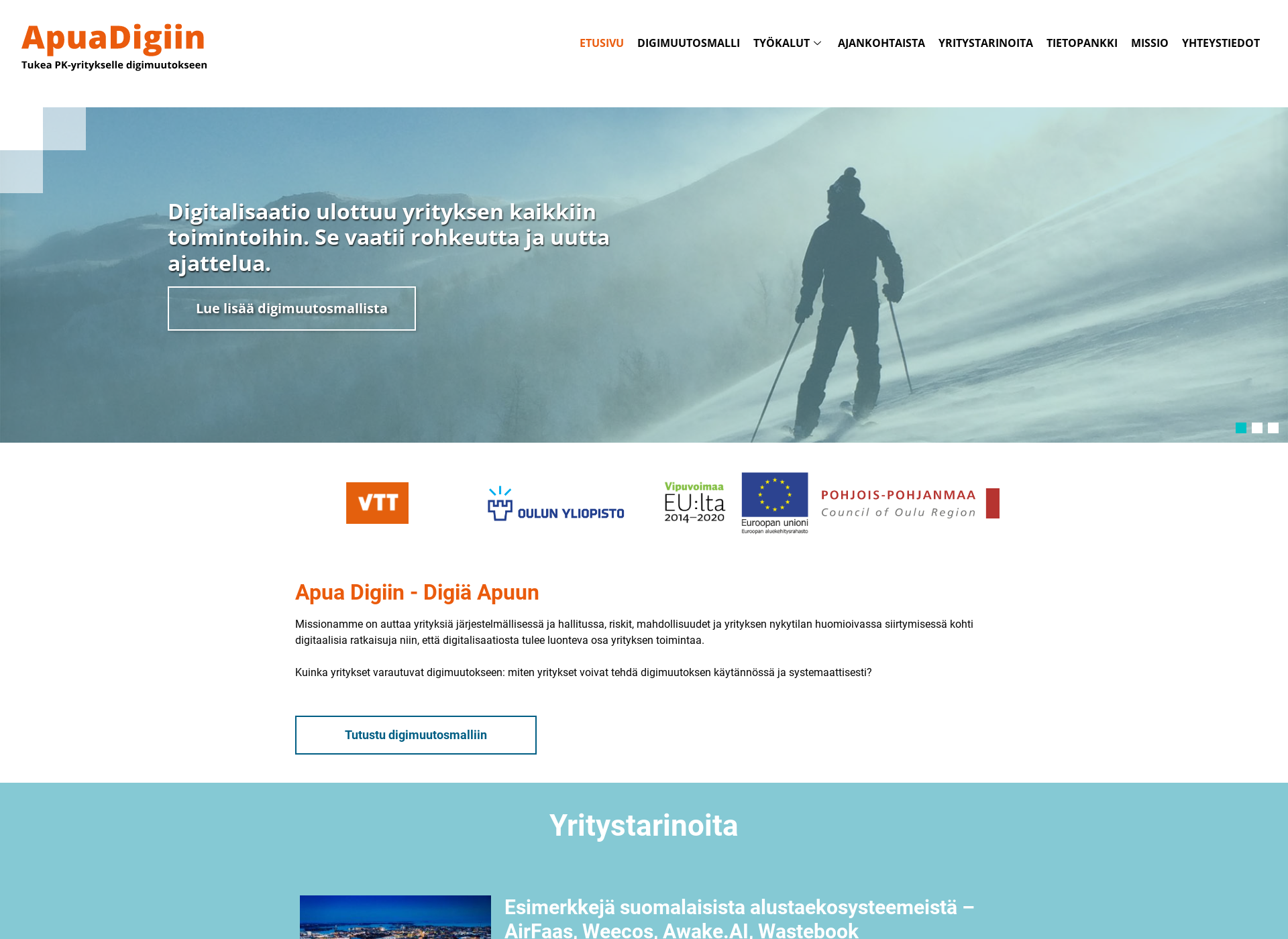 Screenshot for apuadigiin.fi