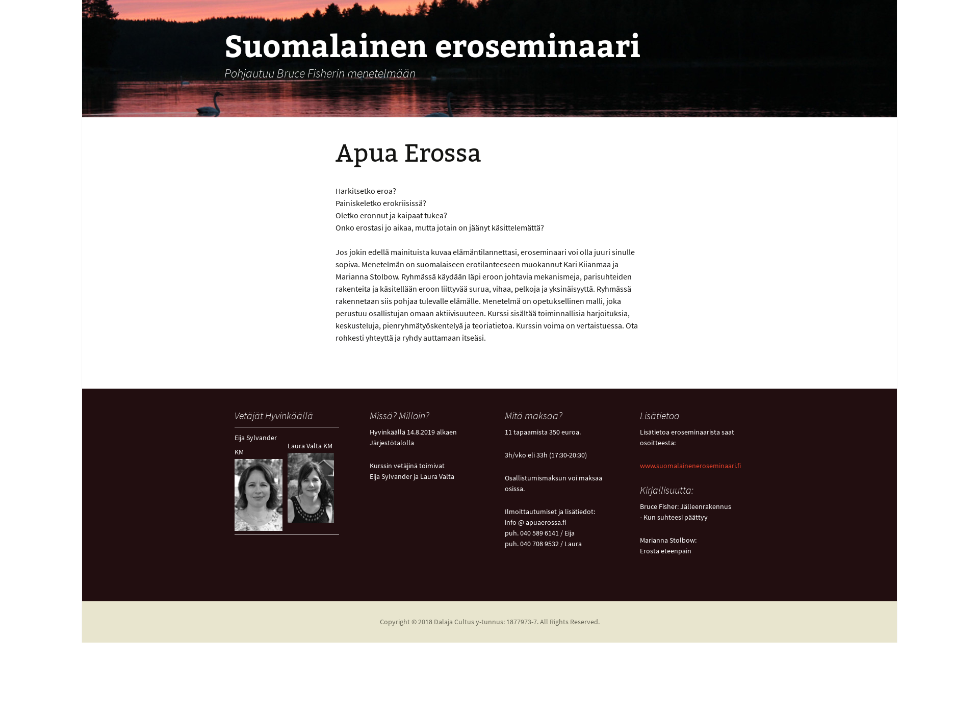 Screenshot for apuaerossa.fi
