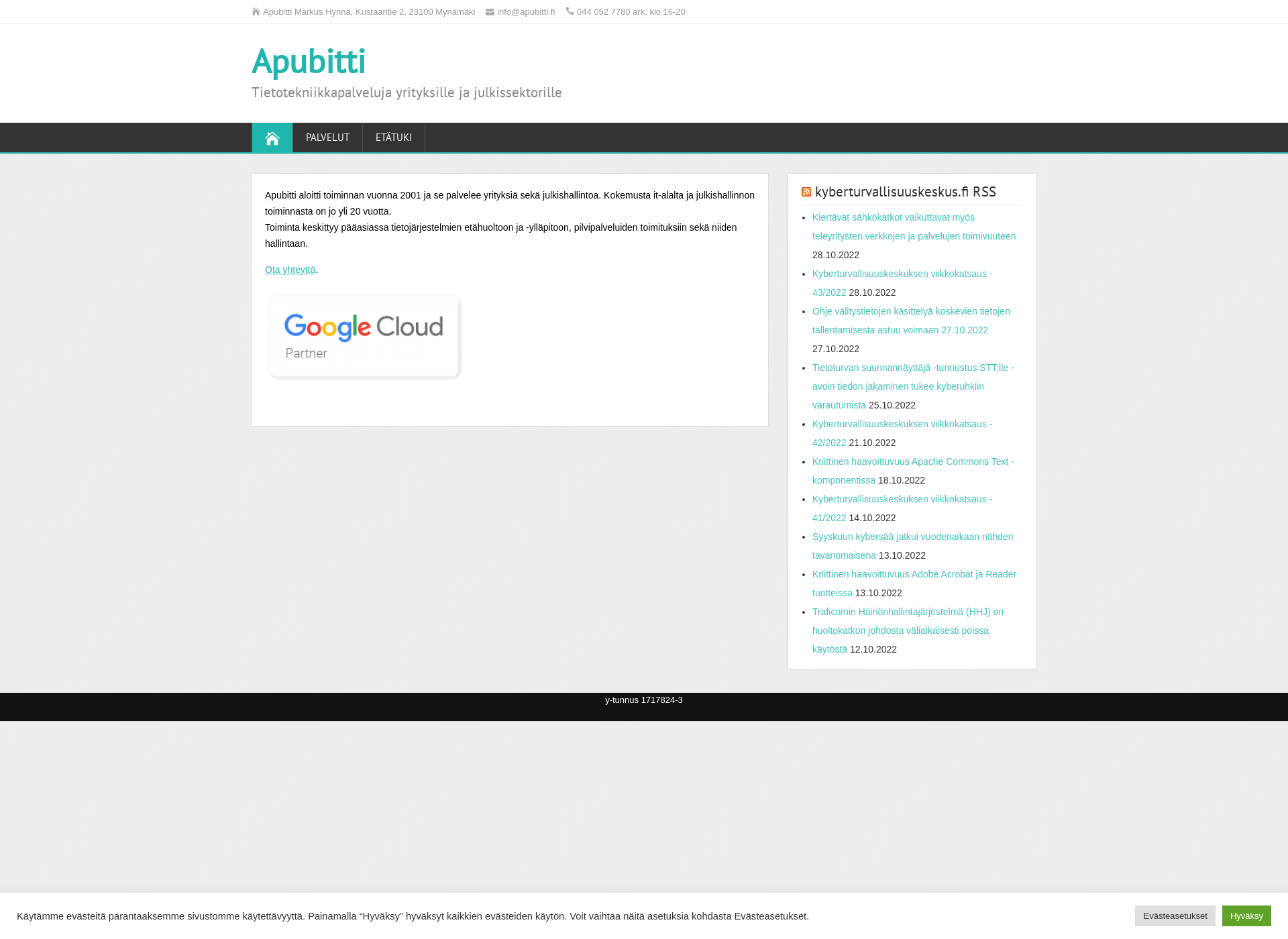 Screenshot for apubitti.fi