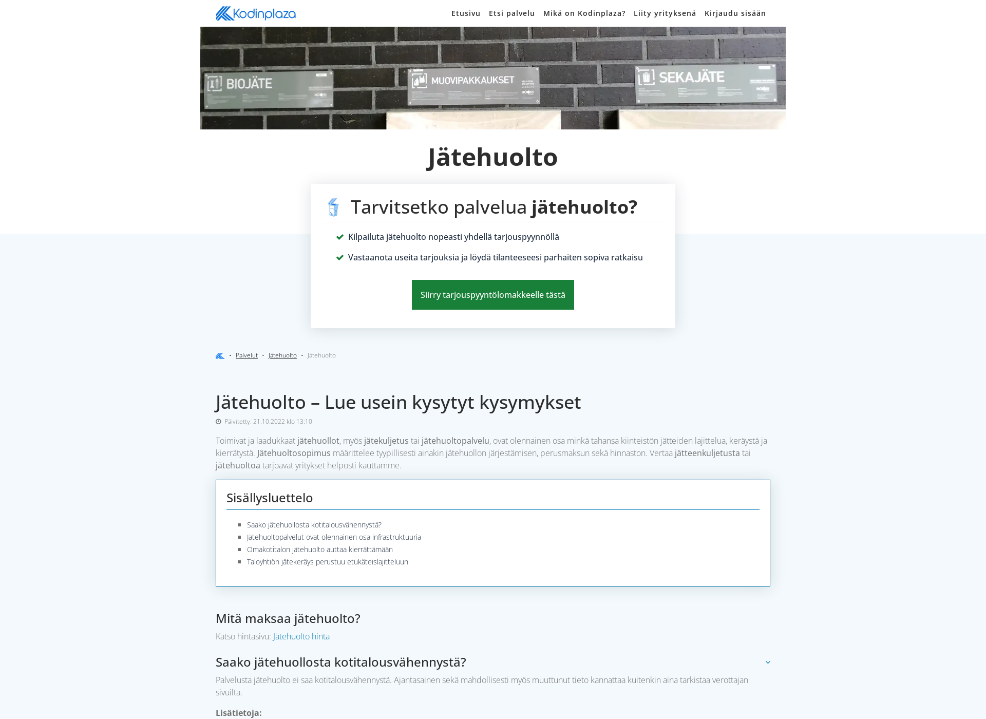 Screenshot for apujakierratys.fi