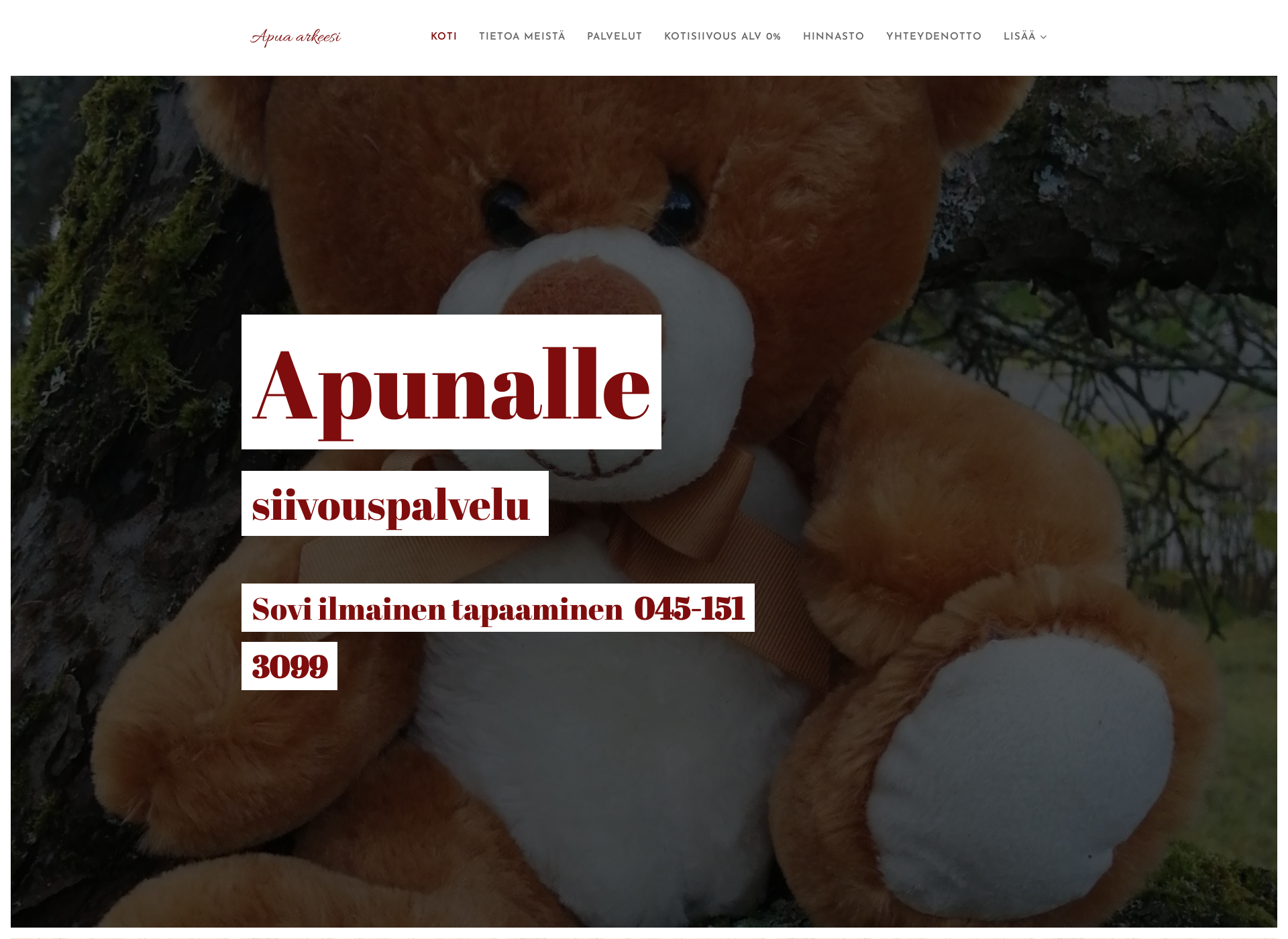 Screenshot for apunalle.fi