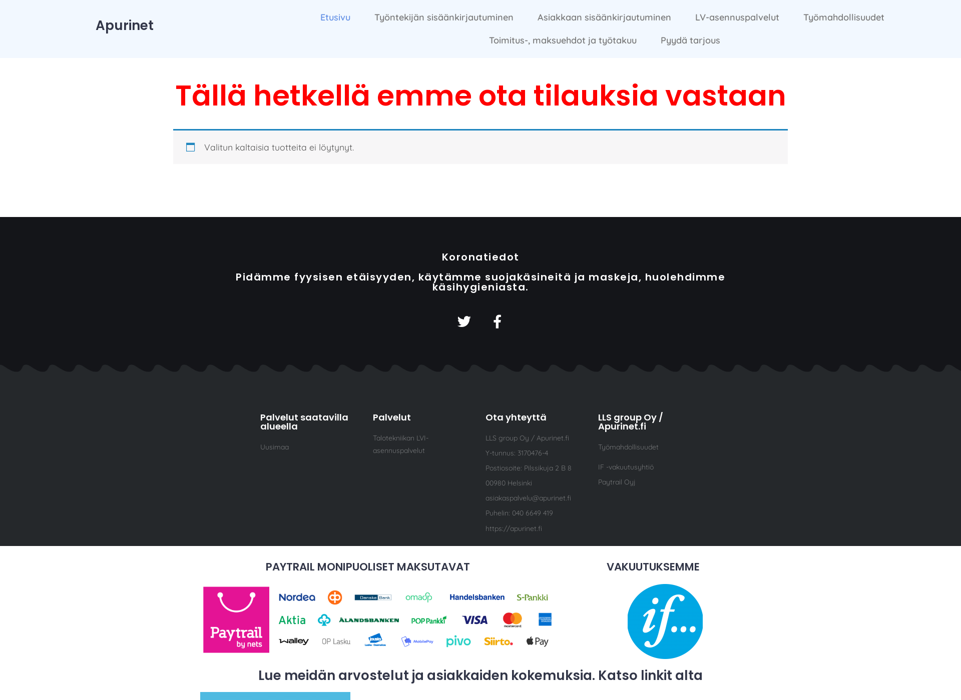 Skärmdump för apurinet.fi