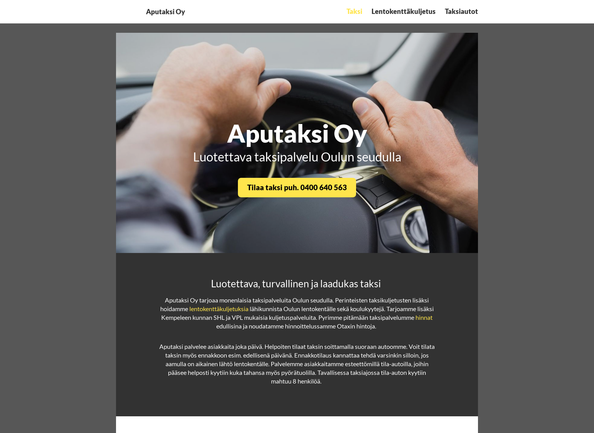 Screenshot for aputaksi.fi