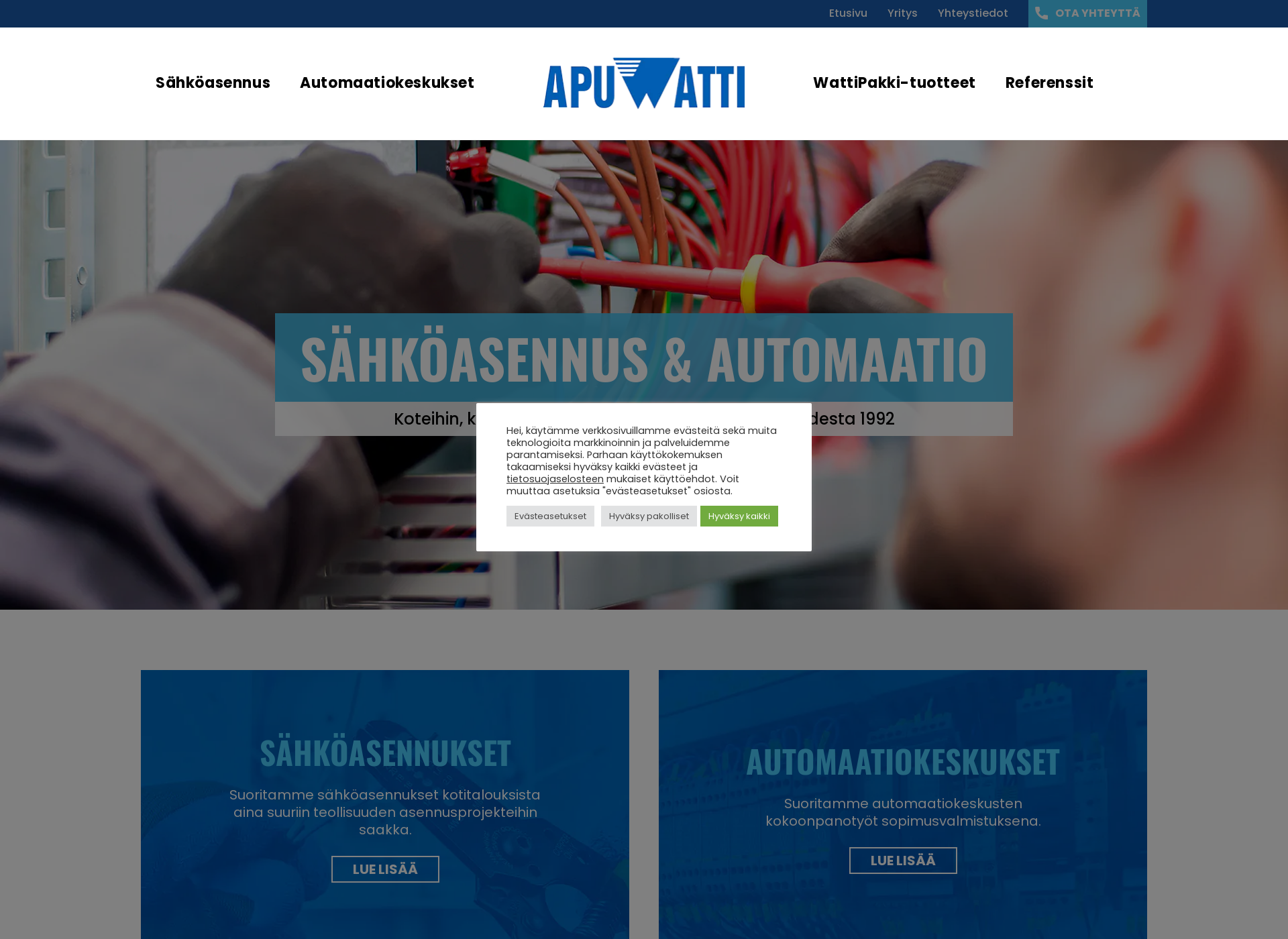 Screenshot for apuwatti.fi