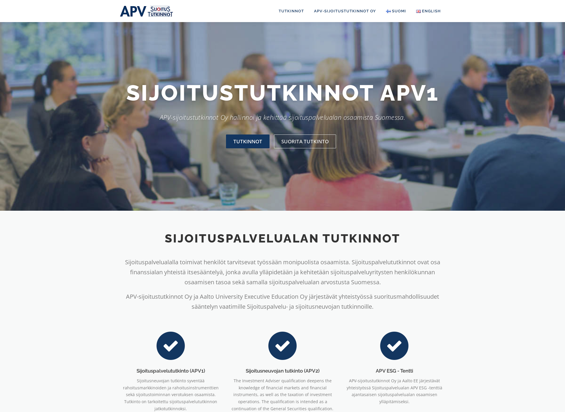 Screenshot for apvtutkinnot.fi