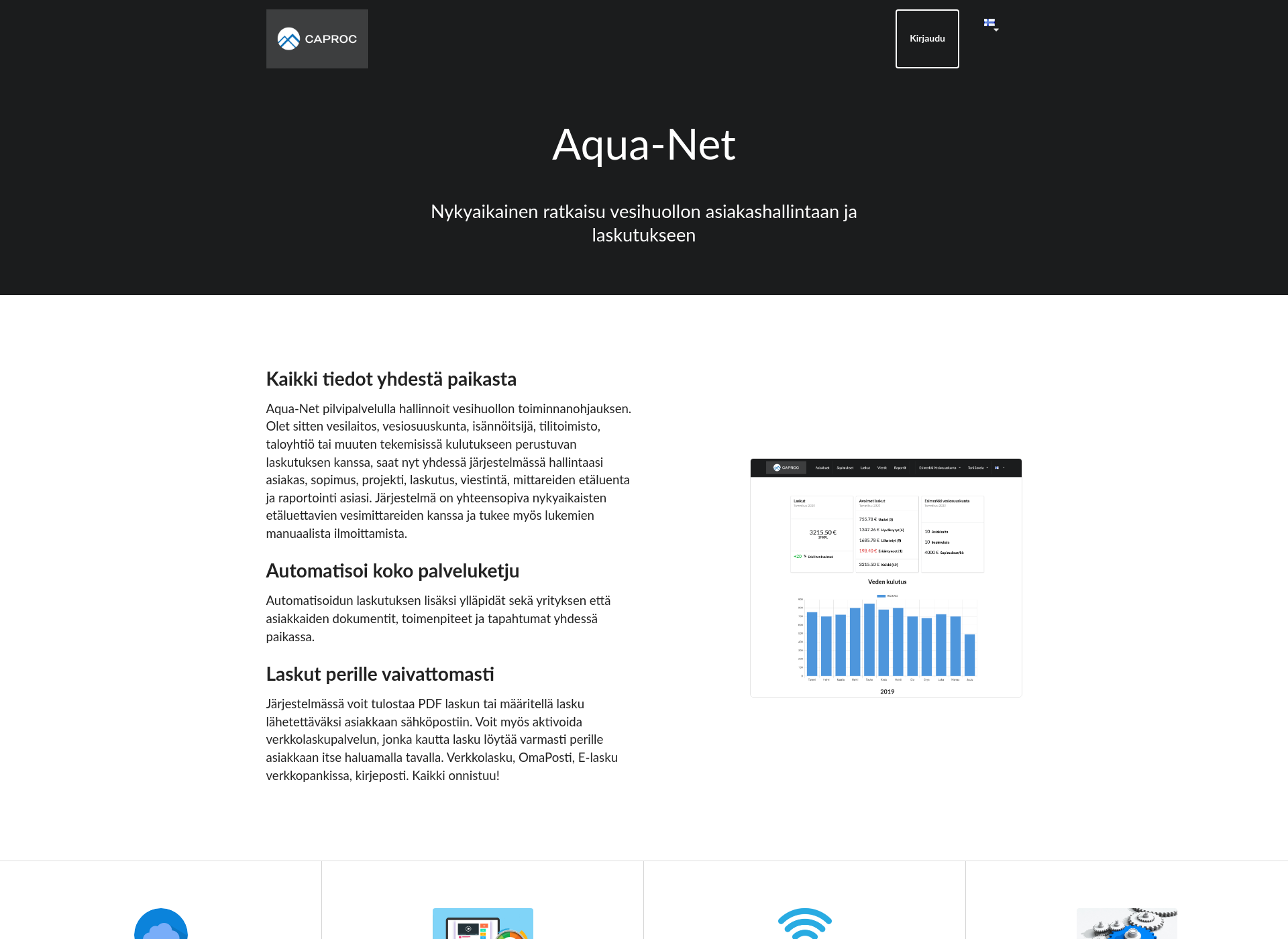 Skärmdump för aqua-net.fi