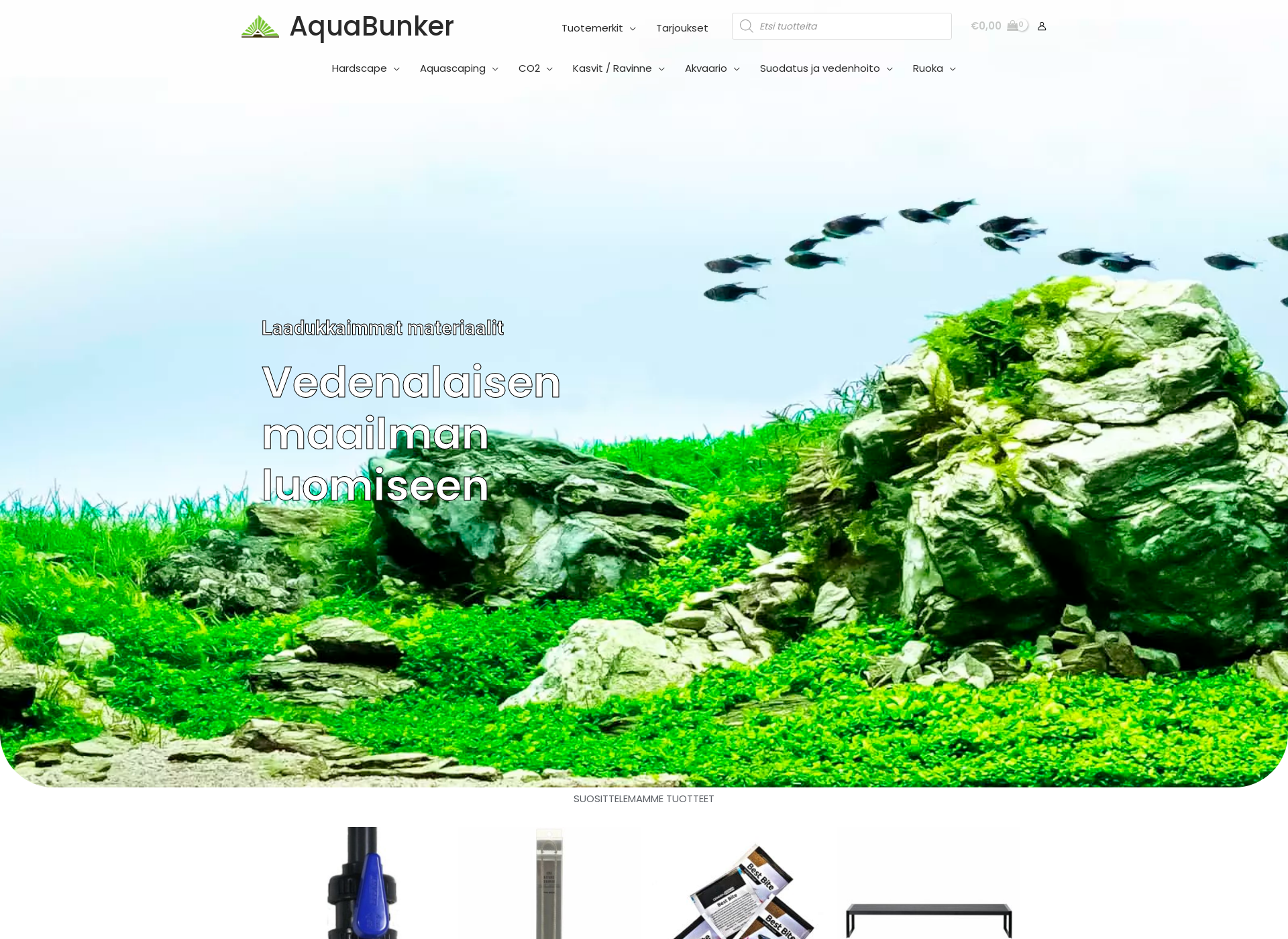 Skärmdump för aquabunker.fi